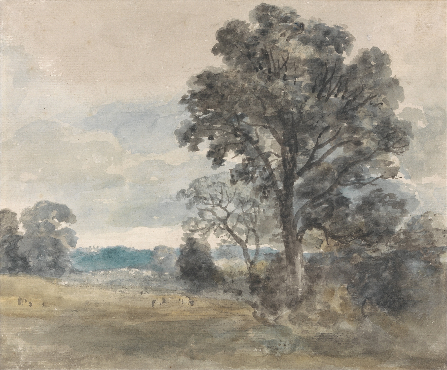 Landscape at East Bergholt, by John Constable, public domain