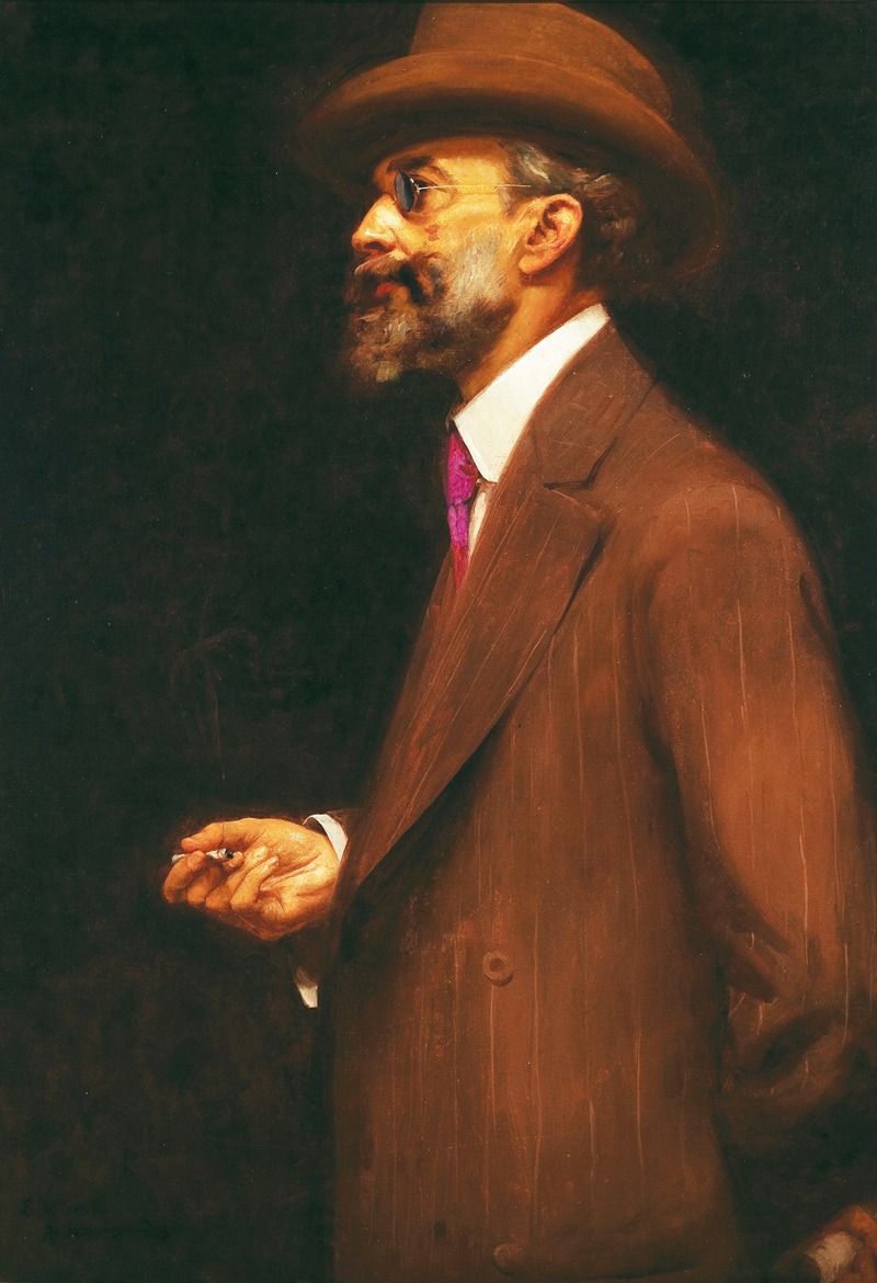 A portrait of Gonzaga Duque by Eliseu Visconti.