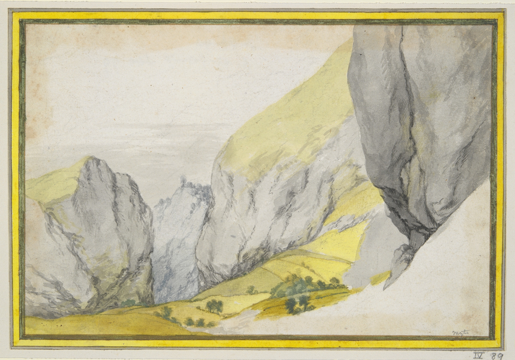 Landscape of mountains by Gillis Neyts, medium unknown
