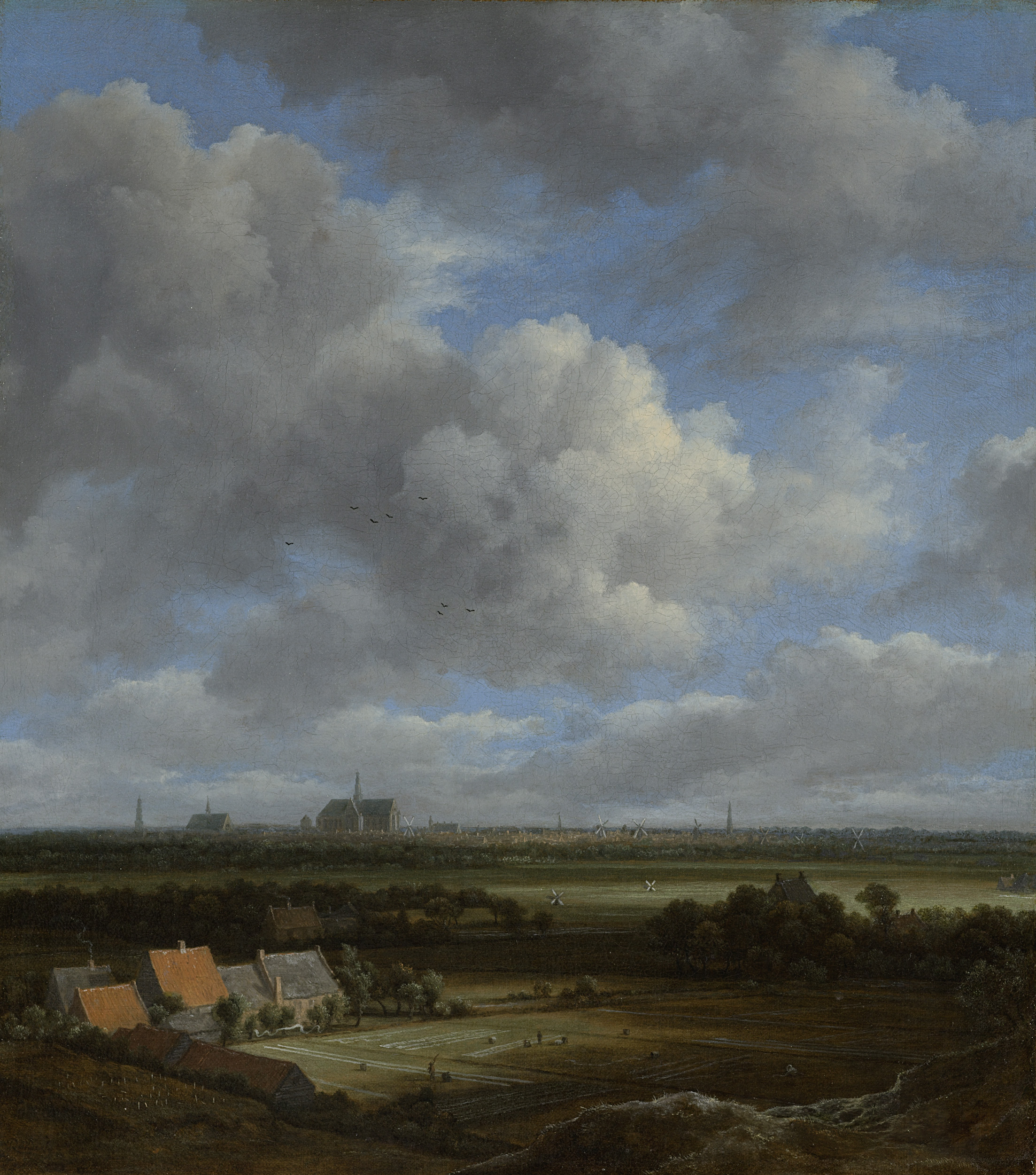 View of Haarlem from the Northwest, with the Bleaching Fields in the Foreground, by Jacob Isaacksz van Ruisdael, public domain