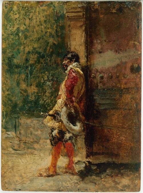 A captivating scene of a cavalier in a lush landscape.