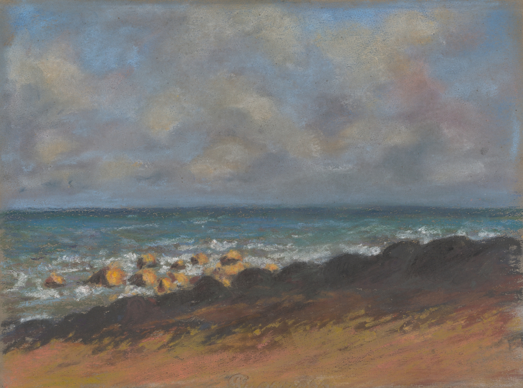 Landscape by Zolo Palugyay, 1928, featuring light and shadow interplay