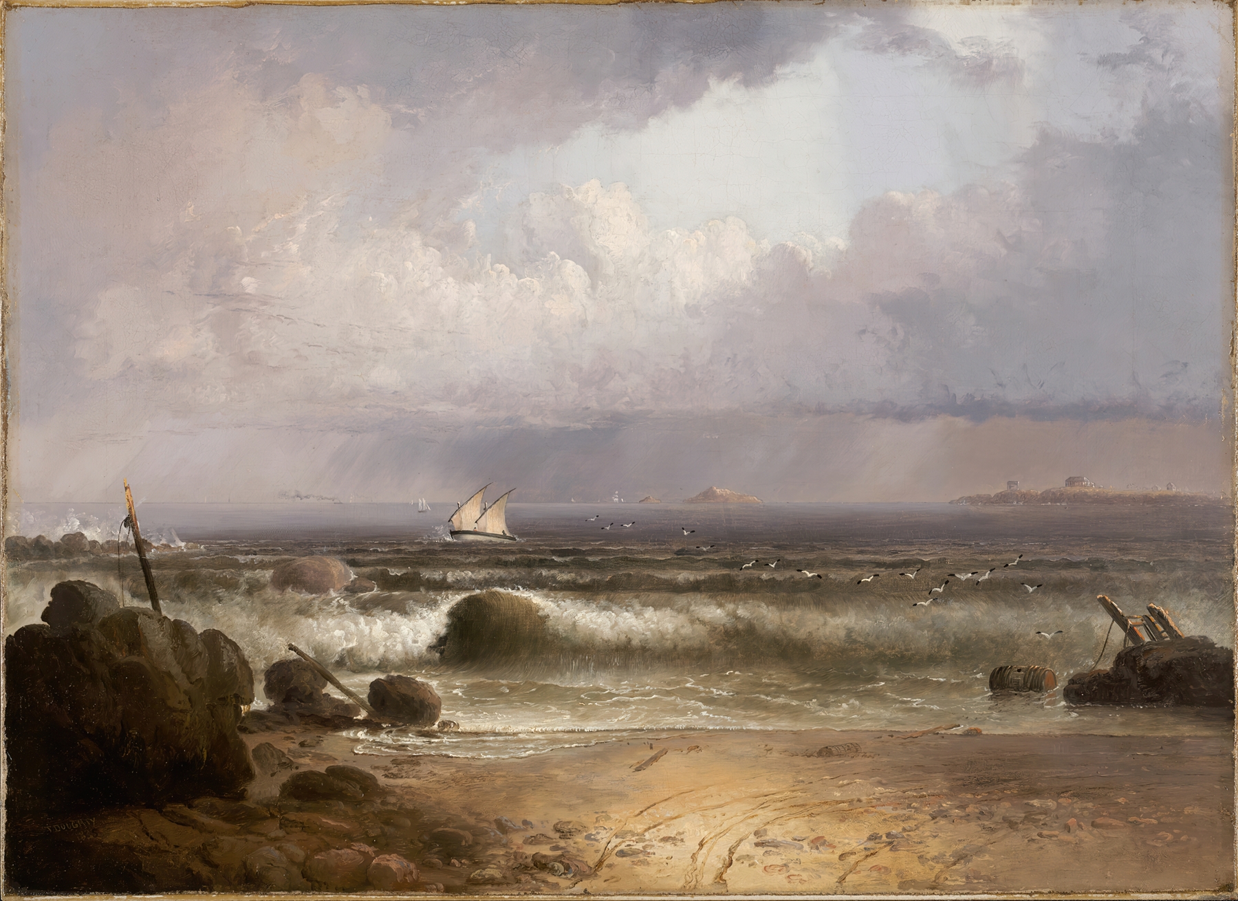 Coming Squall (Nahant Beach with a Summer Shower), by Thomas Doughty, public domain
