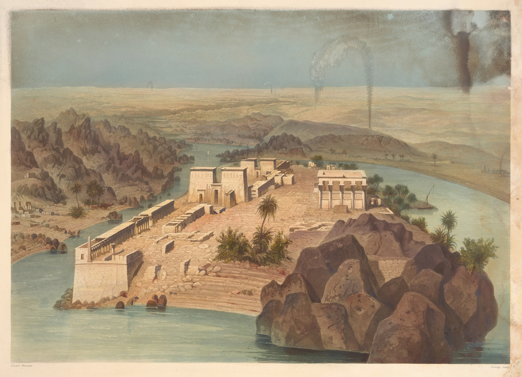 Ile de Philae, by Hector Horeau, public domain
