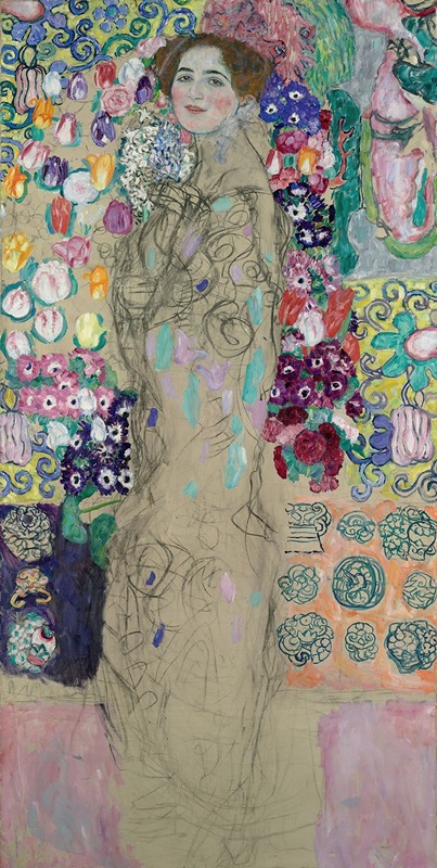 Gustav Klimt's 'Posthumous Portrait of Ria Munk III' showcases his unique style and emotional depth.