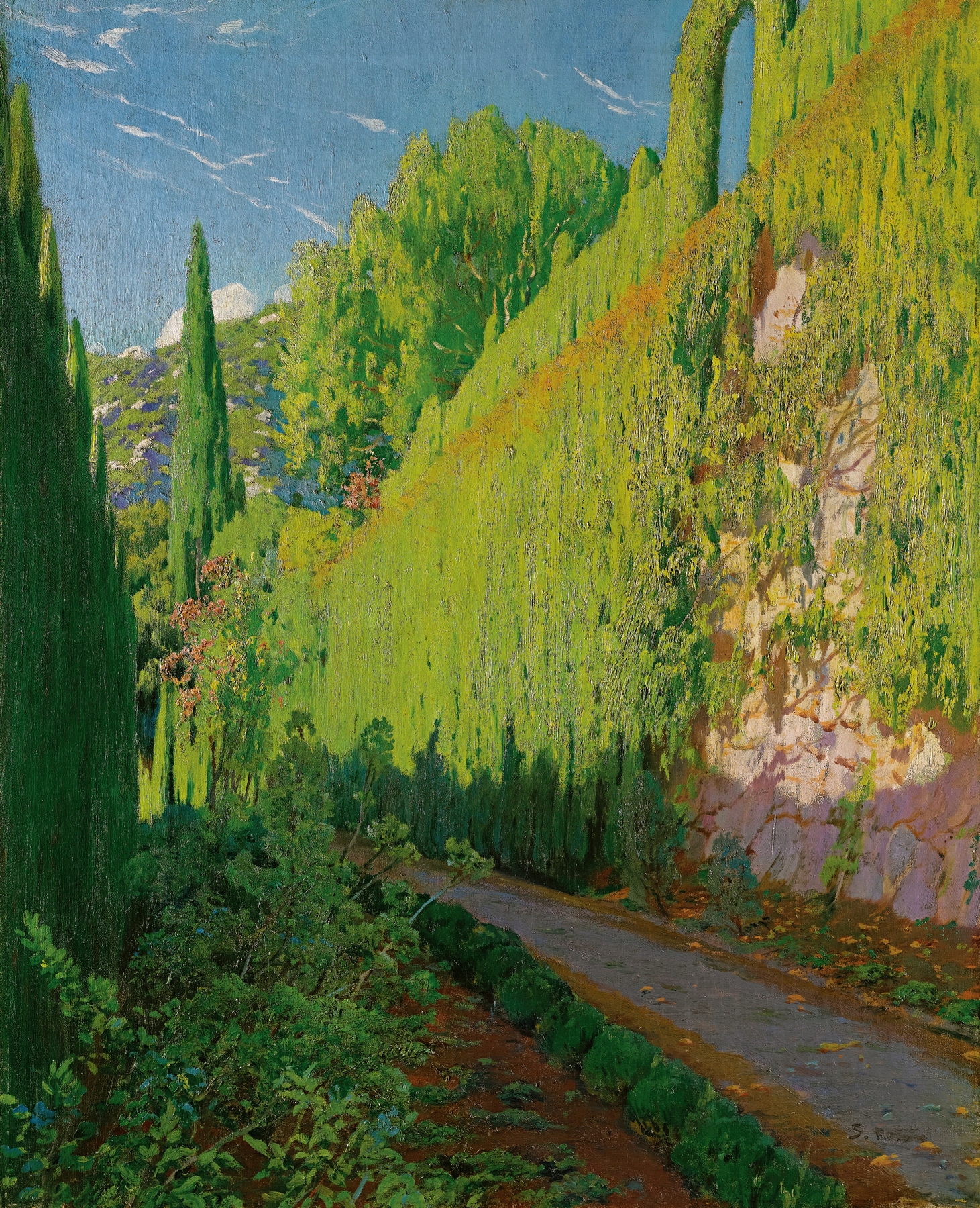Jardín De Sa Coma. Valdemosa, by Santiago Rusiñol, public domain