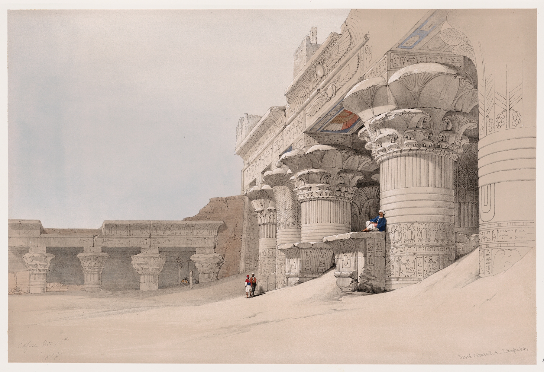 Edfou [Edfu, Idfû]. Nov. 24th, 1838., by David Roberts, public domain