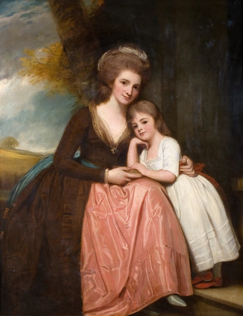 Portrait of Mrs. Bracebridge and her daughter Mary by George Romney.