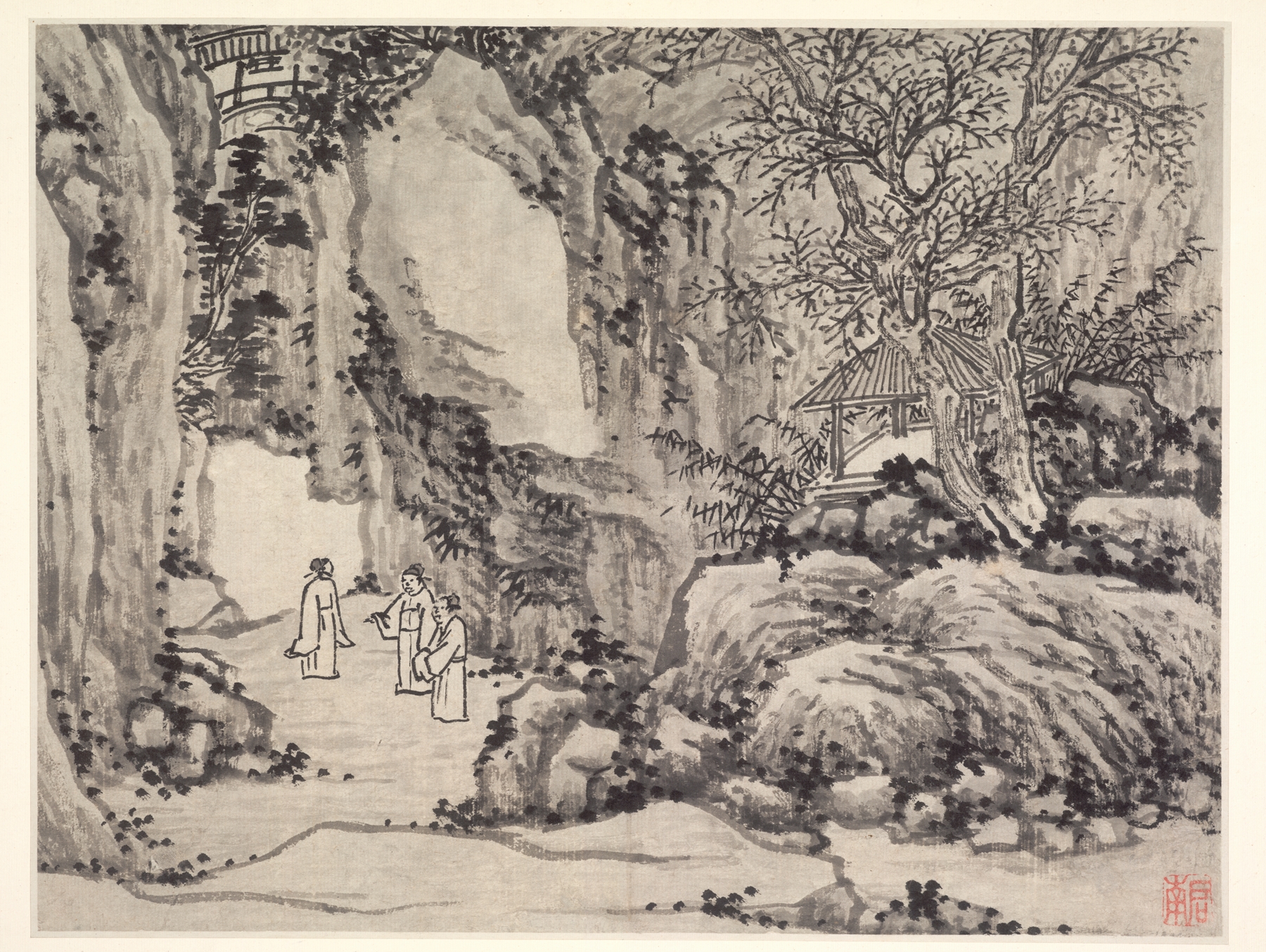 The Sword Spring, Tiger Hill, from Twelve Views of Tiger Hill, Suzhou, by Shen Zhou, public domain