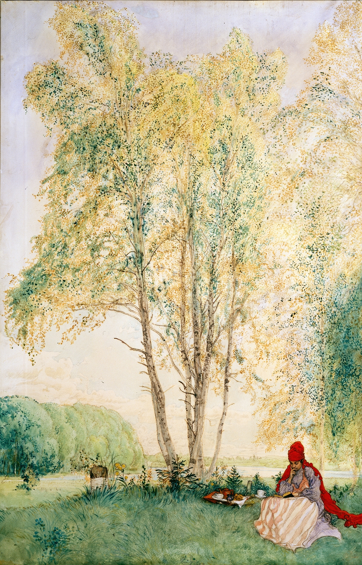 Beneath the Birches, by Carl Larsson, public domain