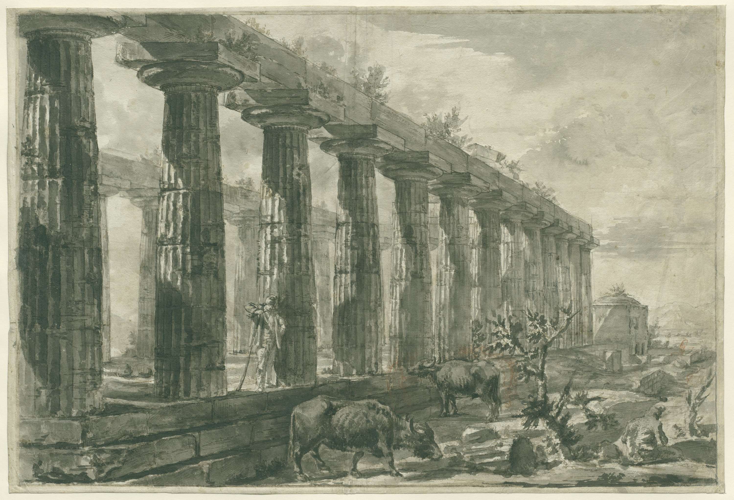 View of the Temple of ‘Juno’ at Paestum, by Giovanni Battista Piranesi, public domain