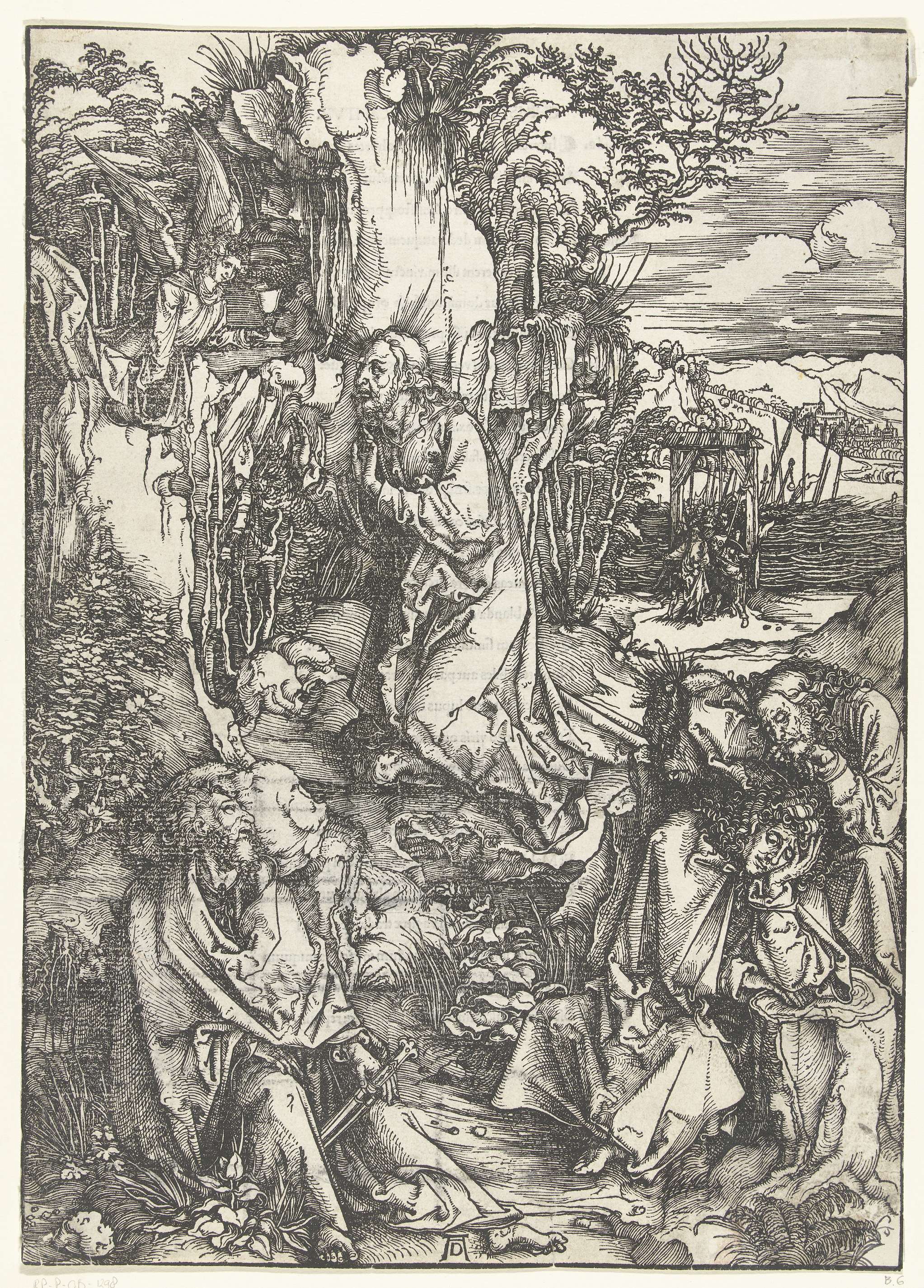 Christus op de Olijfberg, by Albrecht Dürer, public domain
