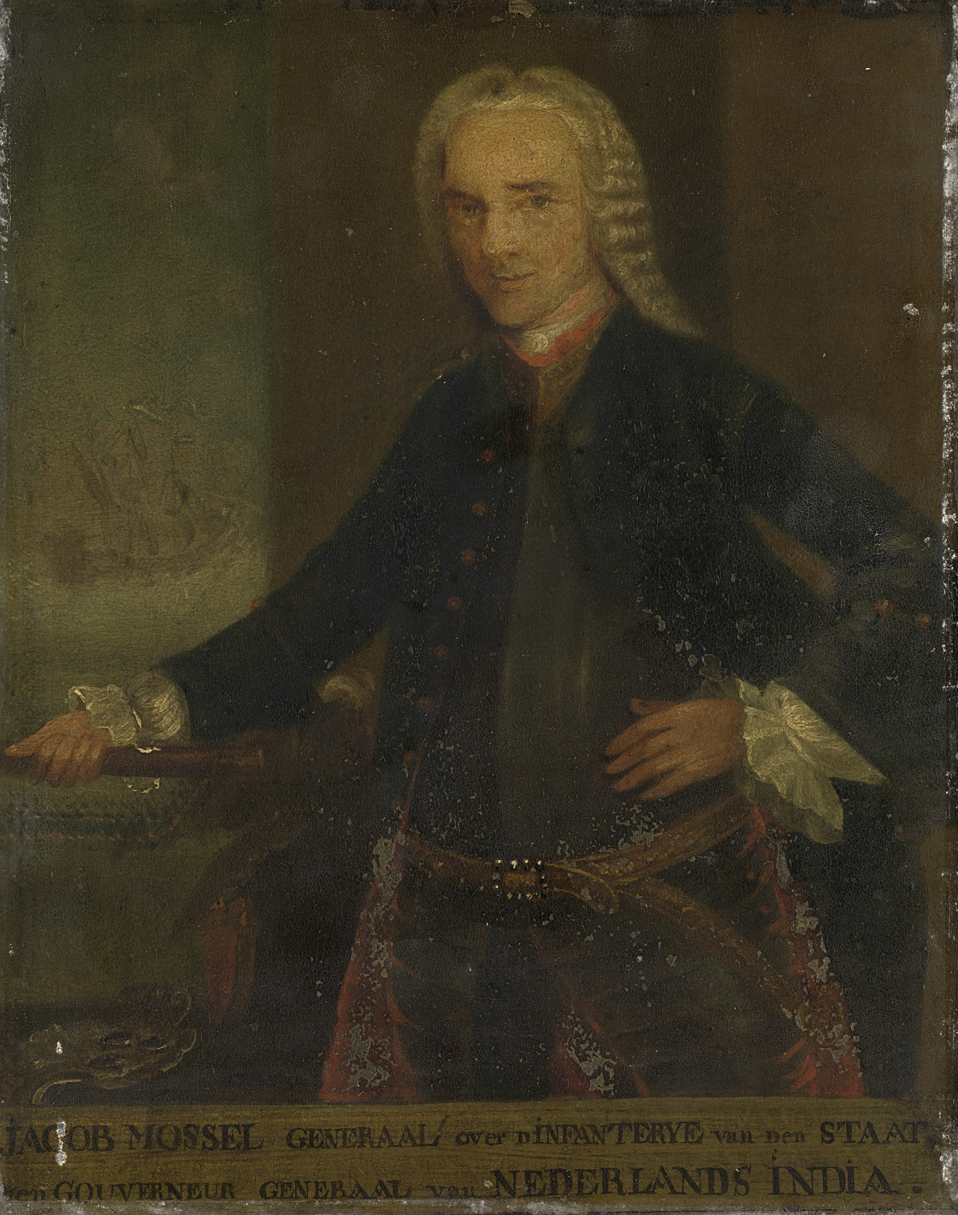 Portrait of Jacob Mossel, Governor-General of the Dutch East India Company, metal medium, unknown artist
