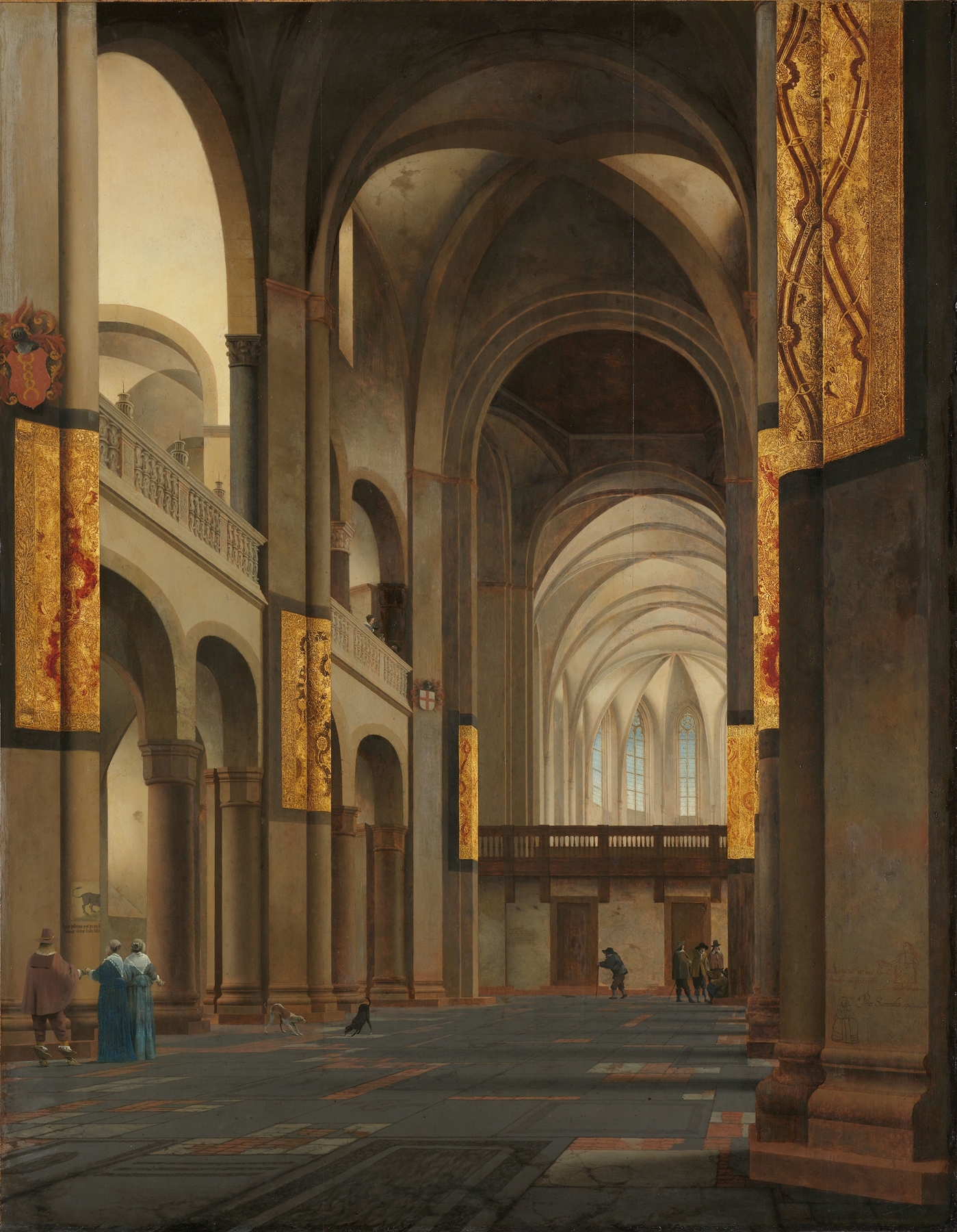 The Nave and Choir of the Mariakerk in Utrecht, by Pieter Jansz Saenredam, public domain
