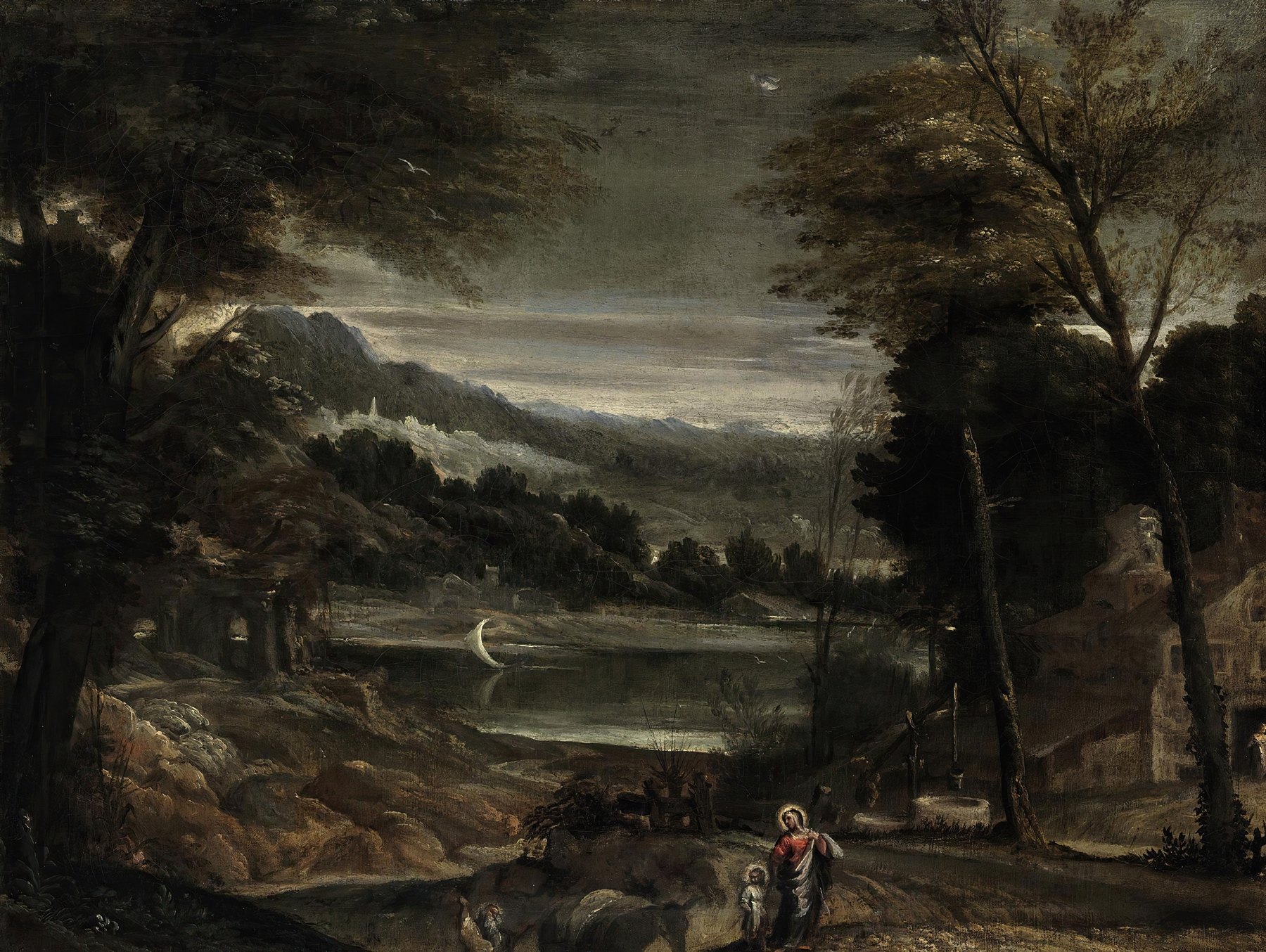 The Return from the Flight into Egypt, by Annibale Carracci, public domain