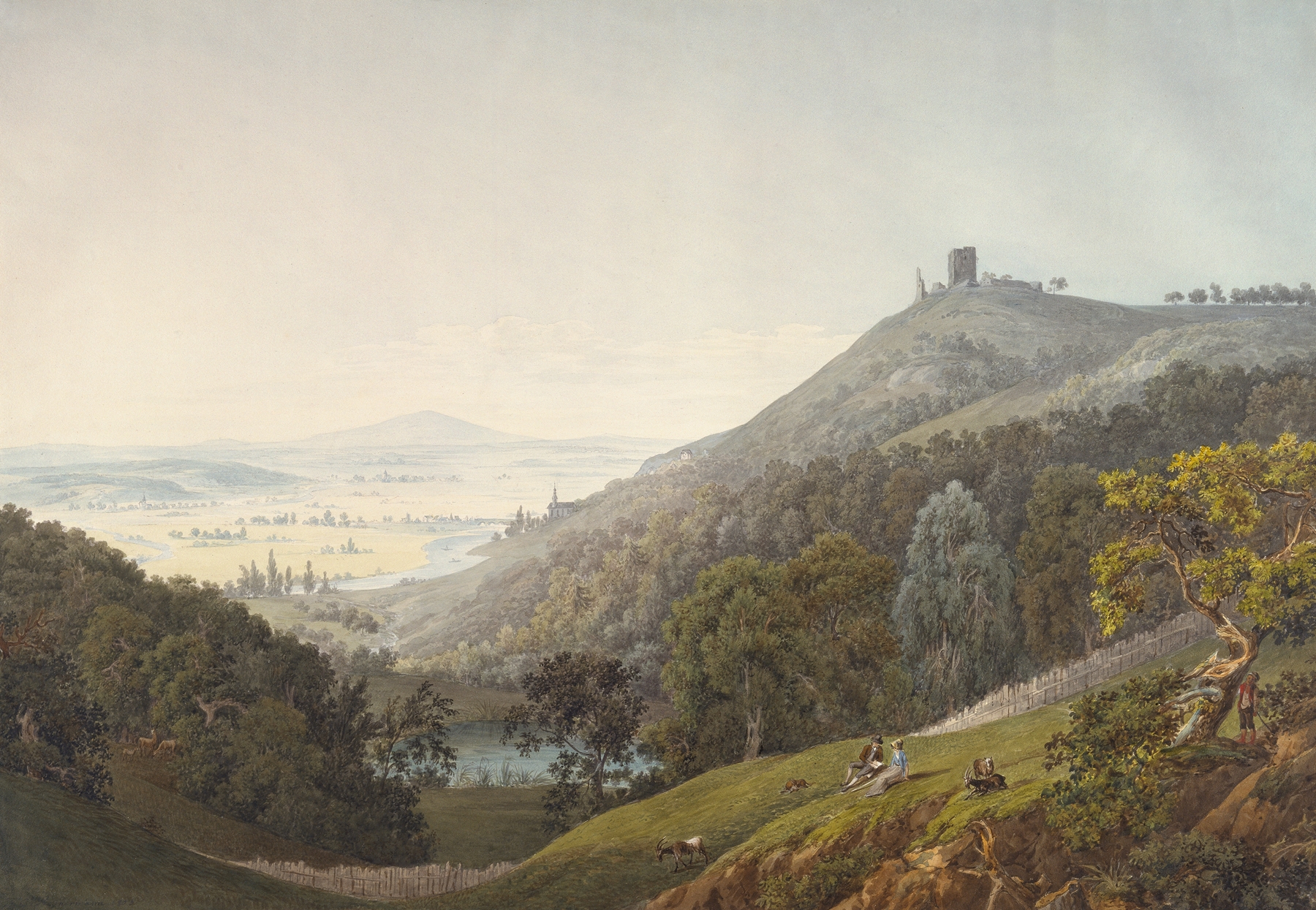 The Ruin of Kalsmunt near Wetzlar, oil on canvas by Friedrich Christian Reinermann