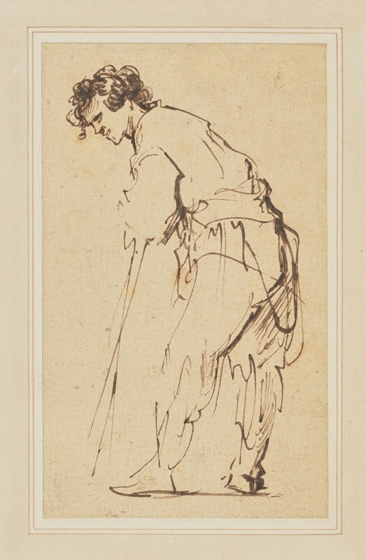 Rembrandt's 'Young Man Leaning on a Stick' captures a contemplative figure in a moment of pause.
