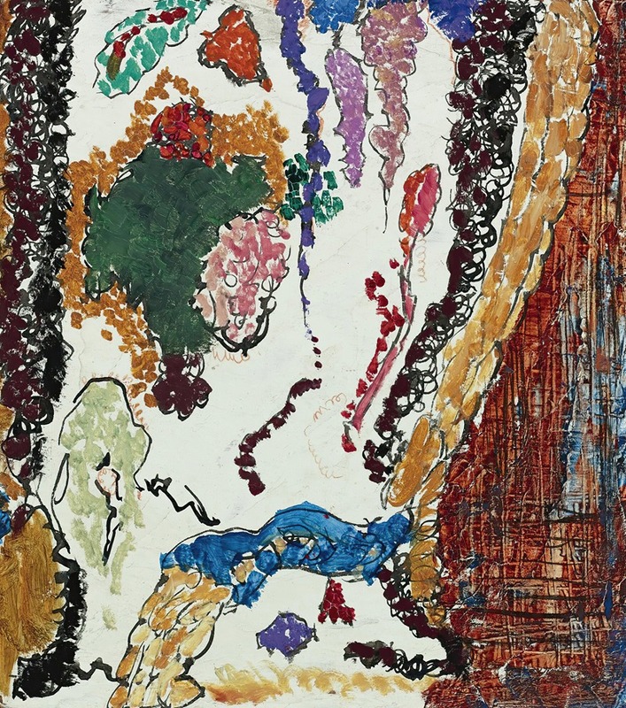A unique piece titled 'Chair' by Arthur Dove, showcasing abstract shapes and colors.