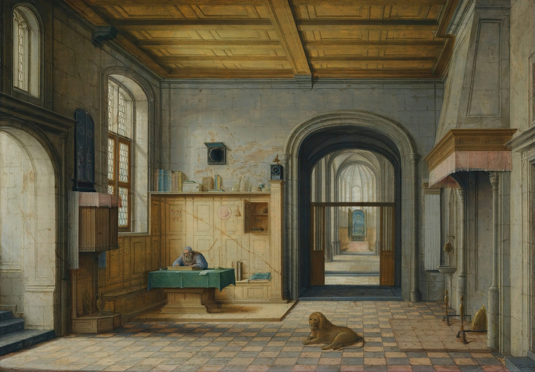 Saint Jerome In His Study, oil painting by Hendrick van Steenwijck the Younger