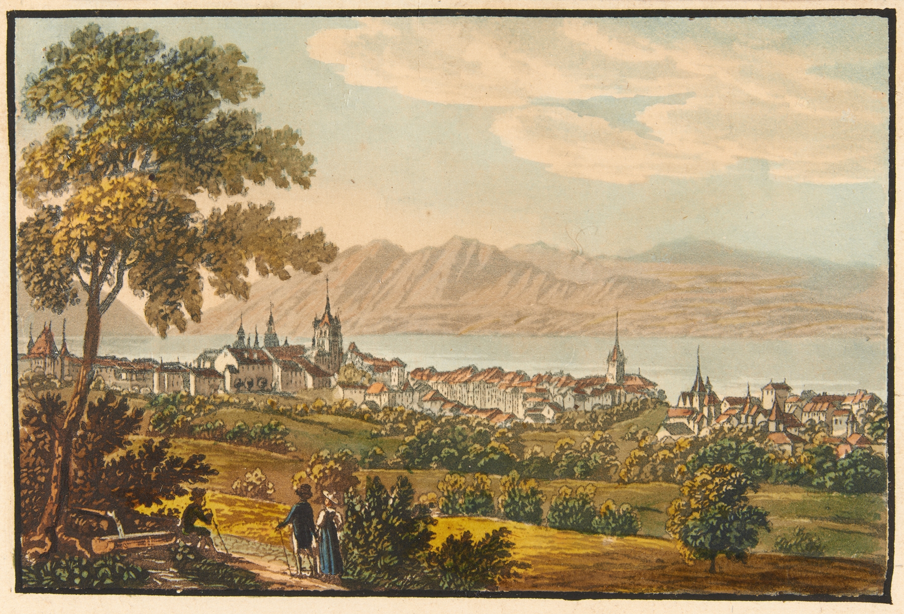 Lausanne Ville capitale du Canton de Vaud, by Jakob Samuel Weibel, public domain
