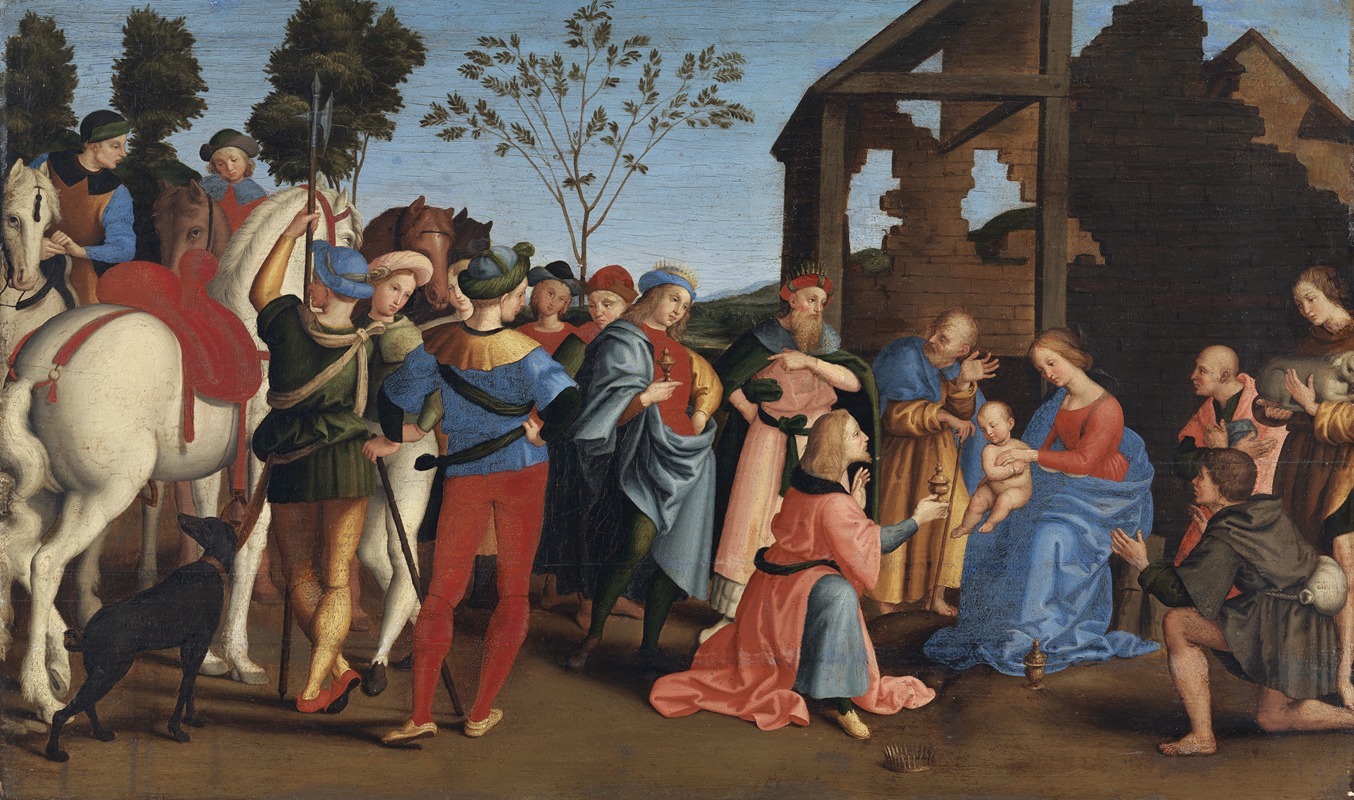 Raphael's 'The Adoration of the Kings' captures a moment of reverence and celebration.
