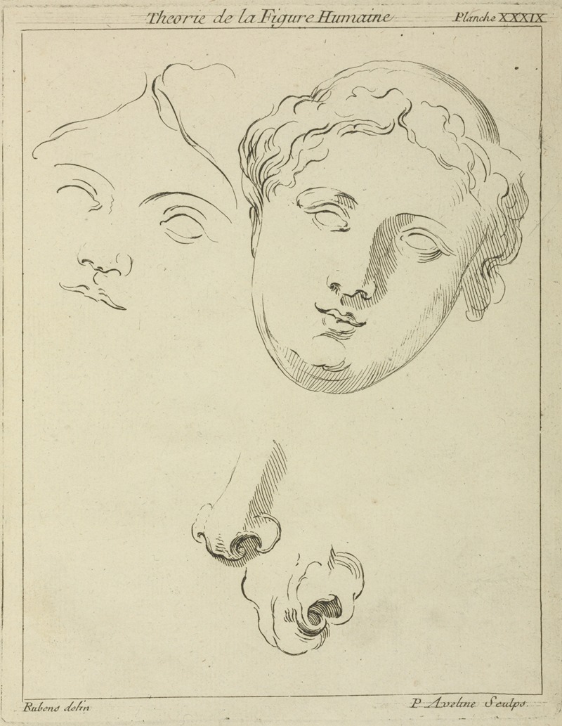 This painting features two human female faces and two noses, one human and one animal.