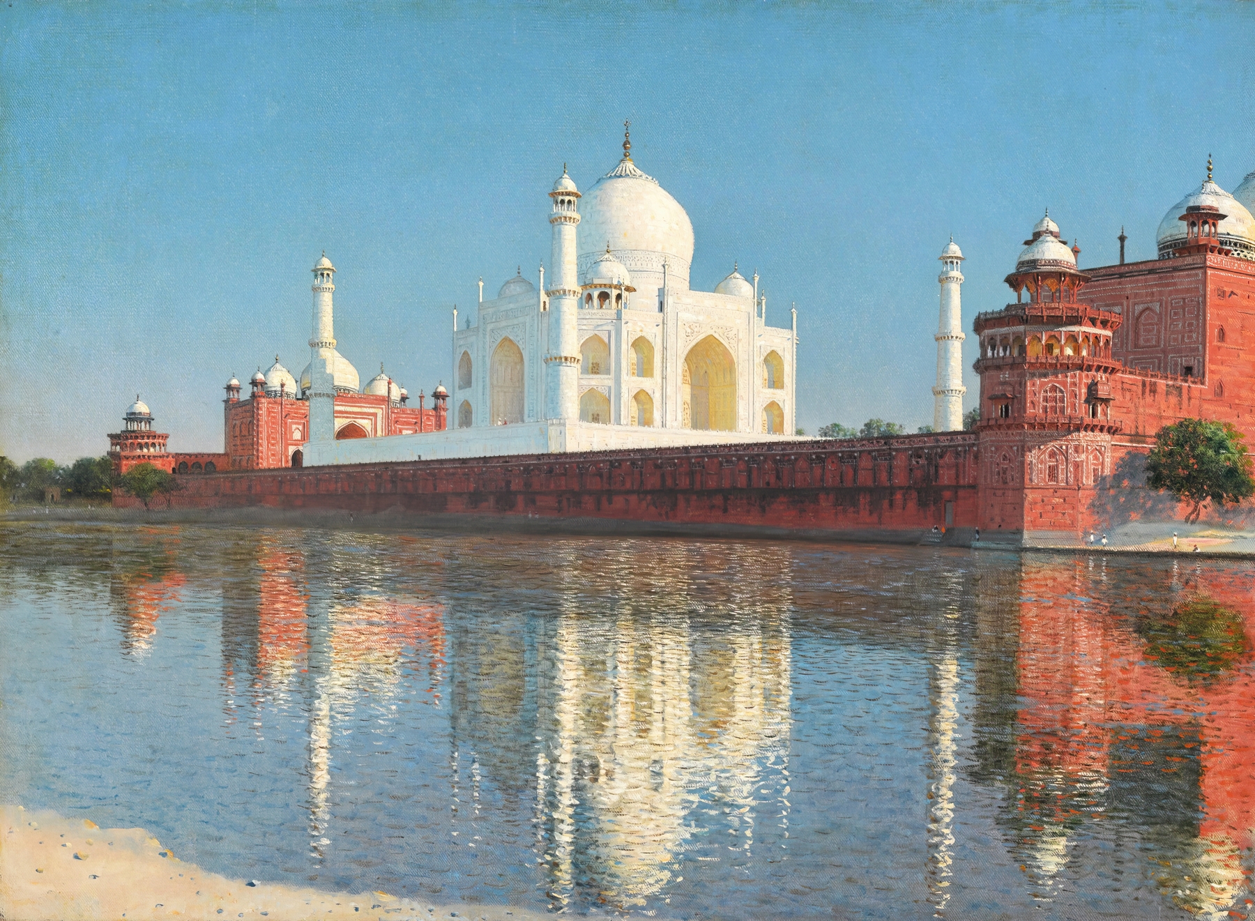 Taj Mahal Mausoleum, Agra, by Vasily Vereshchagin, public domain