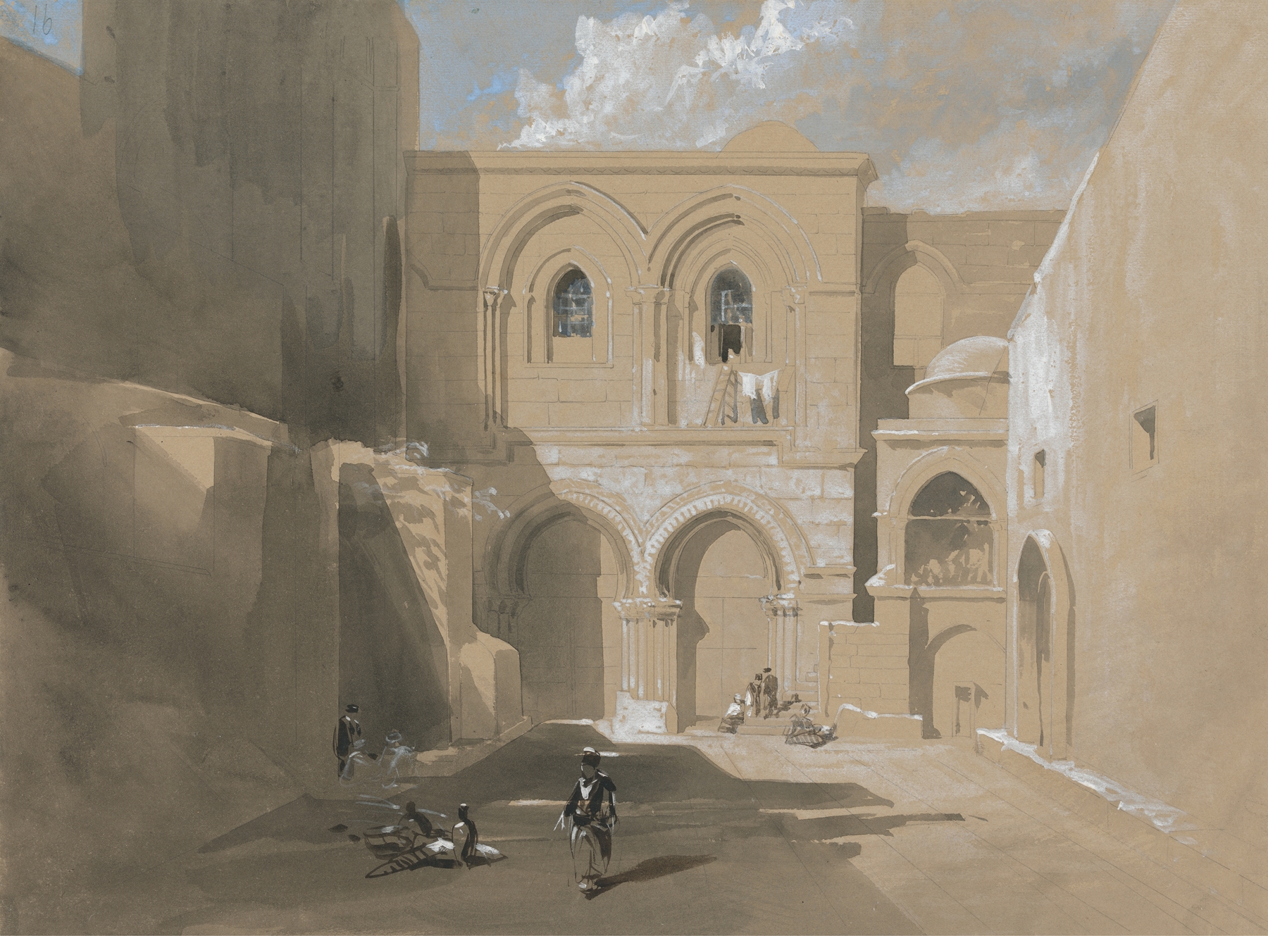Architecture of The Church of the Holy Sepulchre by William James Müller, oil painting