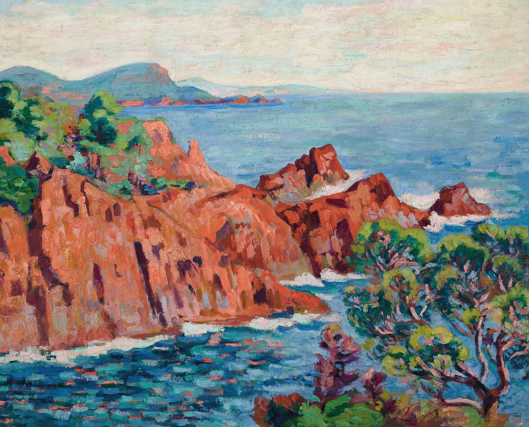 Les roches rouges à Agay, by Armand Guillaumin, public domain