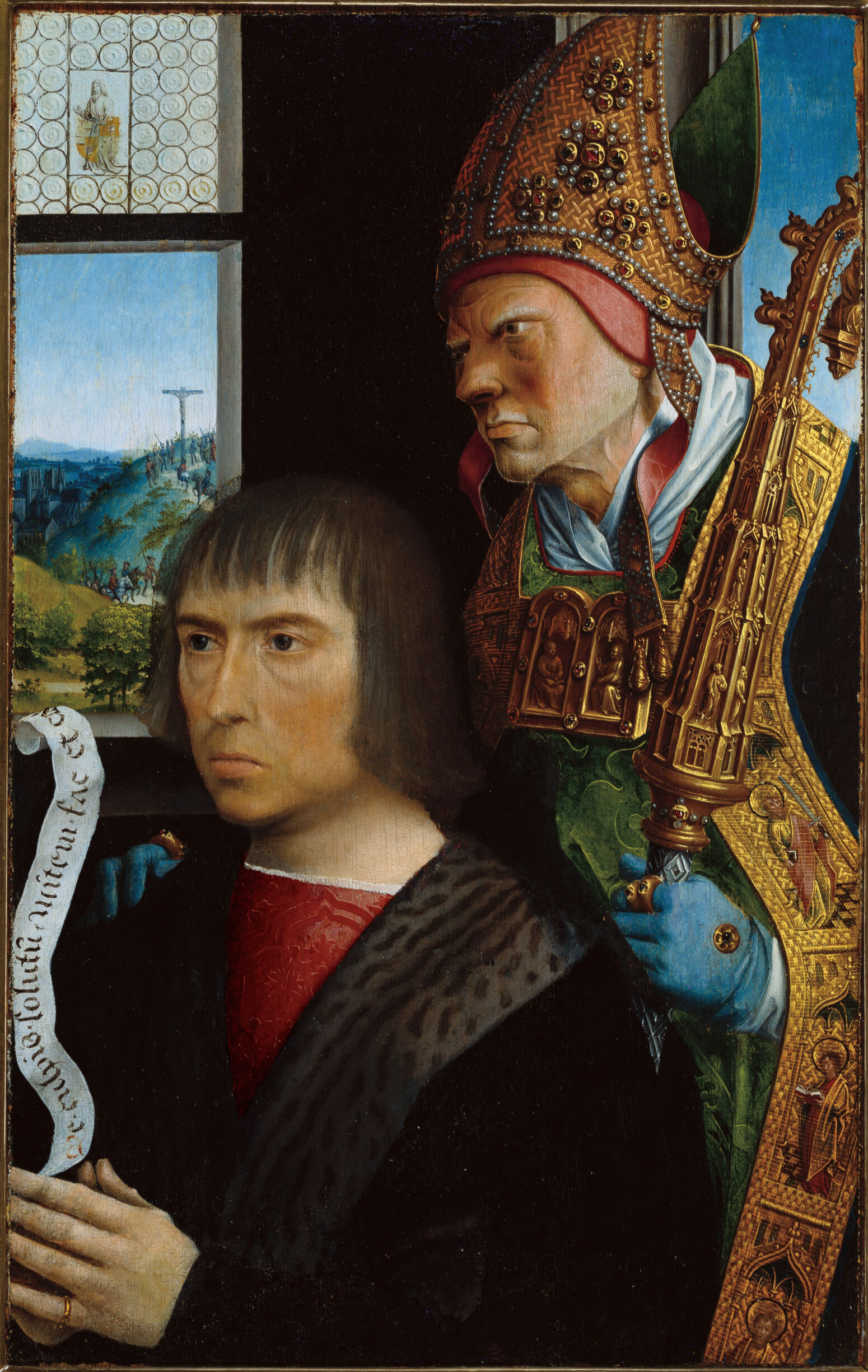 Religious scene featuring Saint Simon of Jerusalem, oak by Gerard David