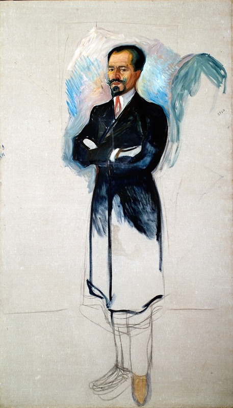 Portrait of Ernest Thiel by Edvard Munch showcases the artist's unique expressionist style.
