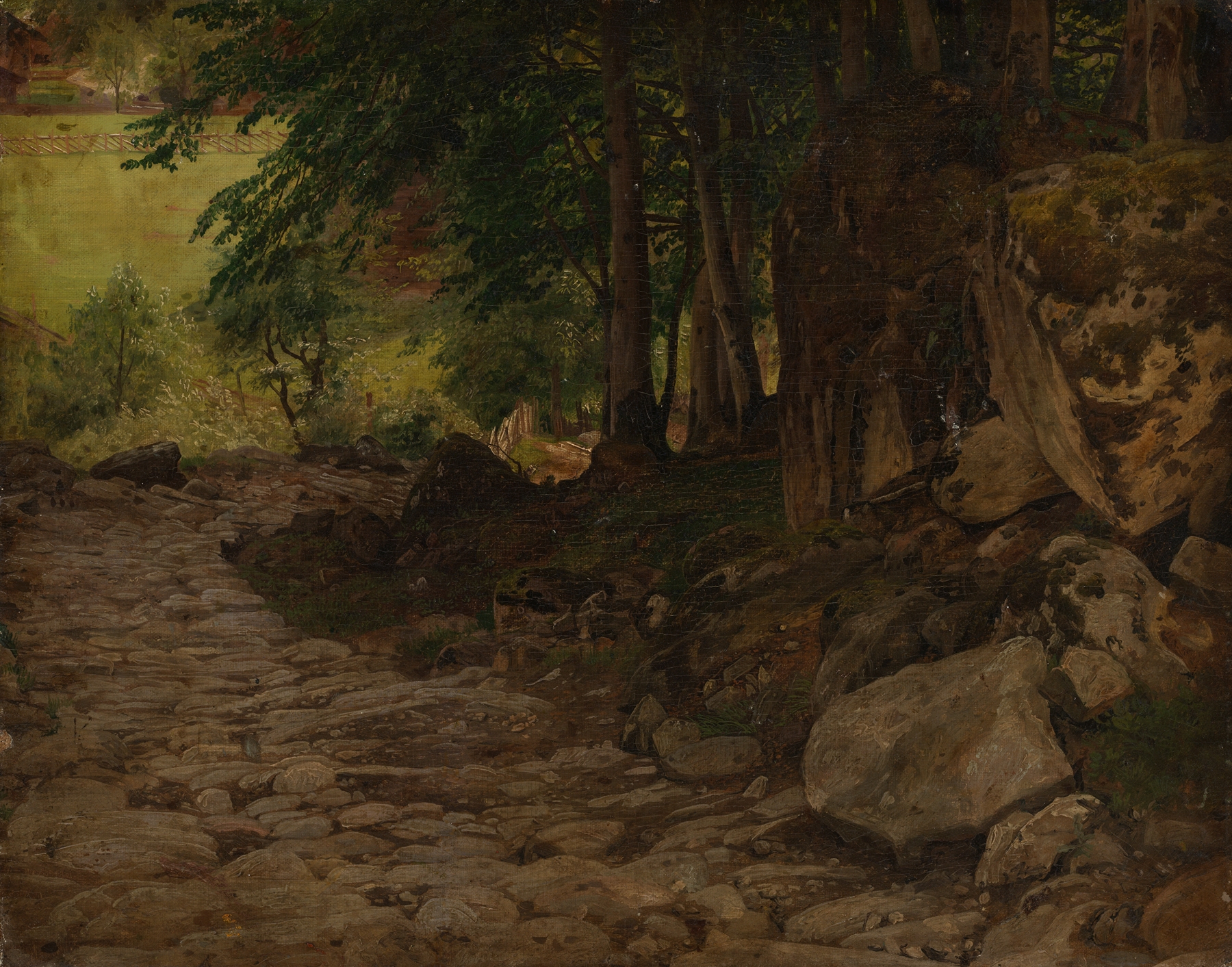 Felsweg in der Schweiz, by Johann Wilhelm Schirmer, public domain