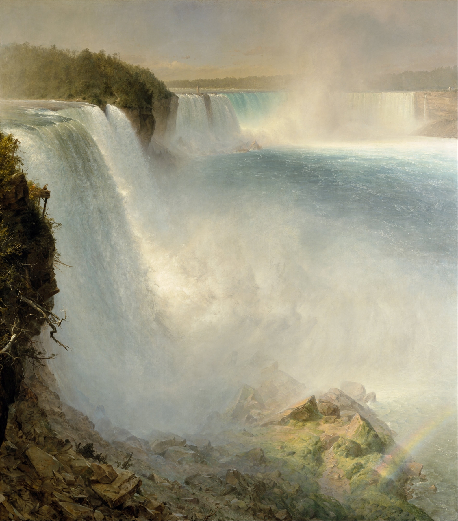 Niagara Falls, from the American Side, by Frederic Edwin Church, public domain