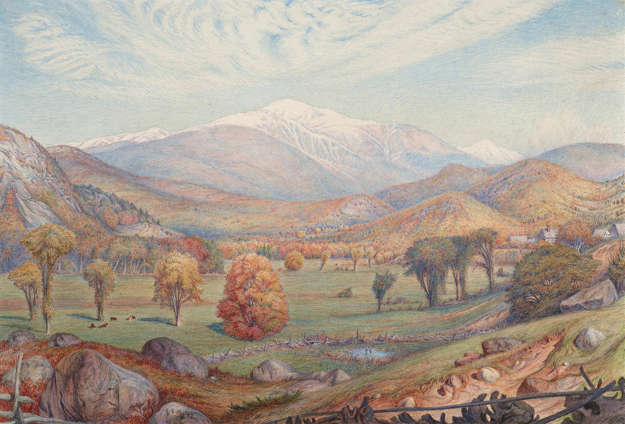 Mount Washington by Charles Herbert Moore, oil painting depicting a majestic mountain landscape