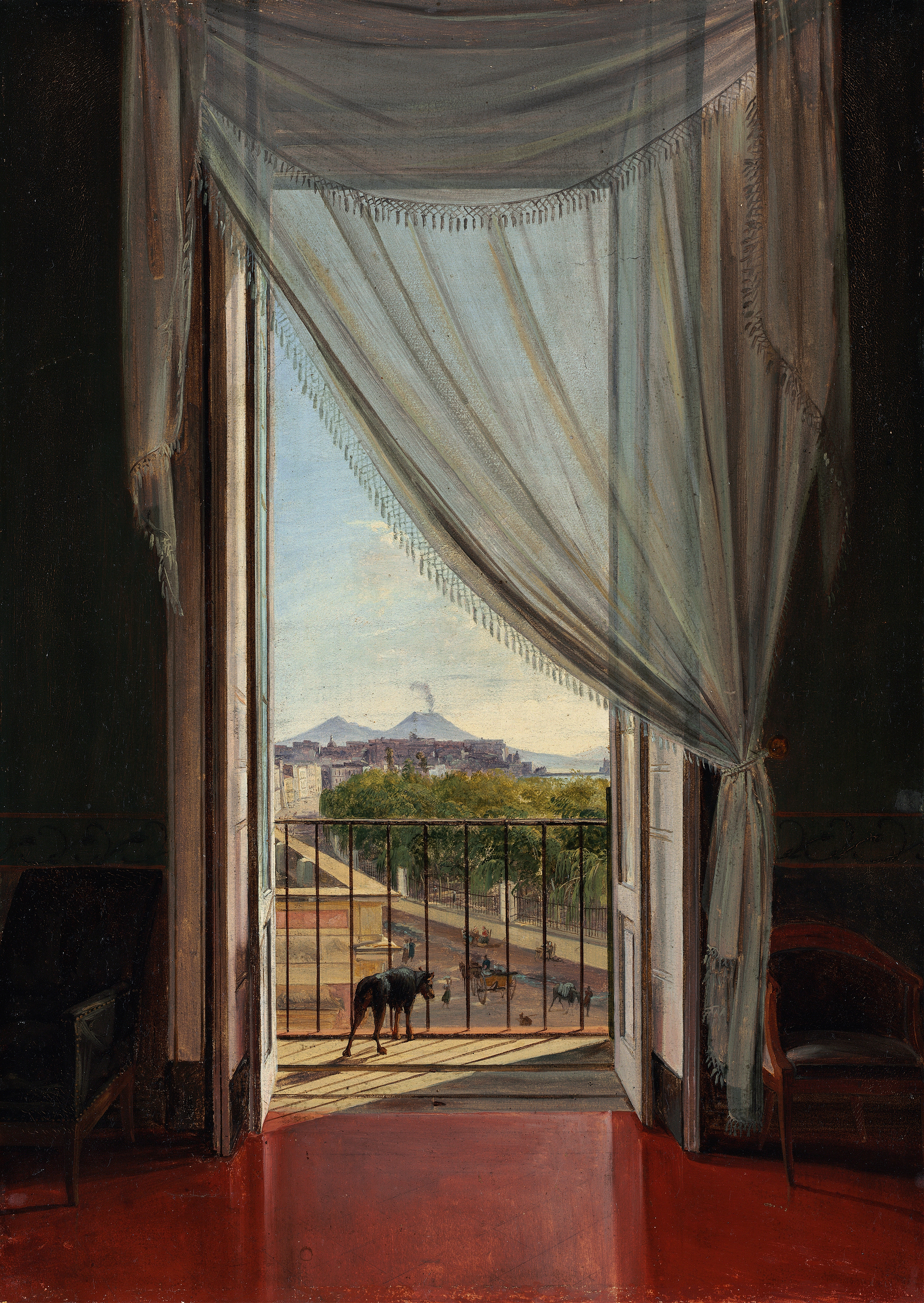 A View of Naples through a Window, by Franz Ludwig Catel, public domain