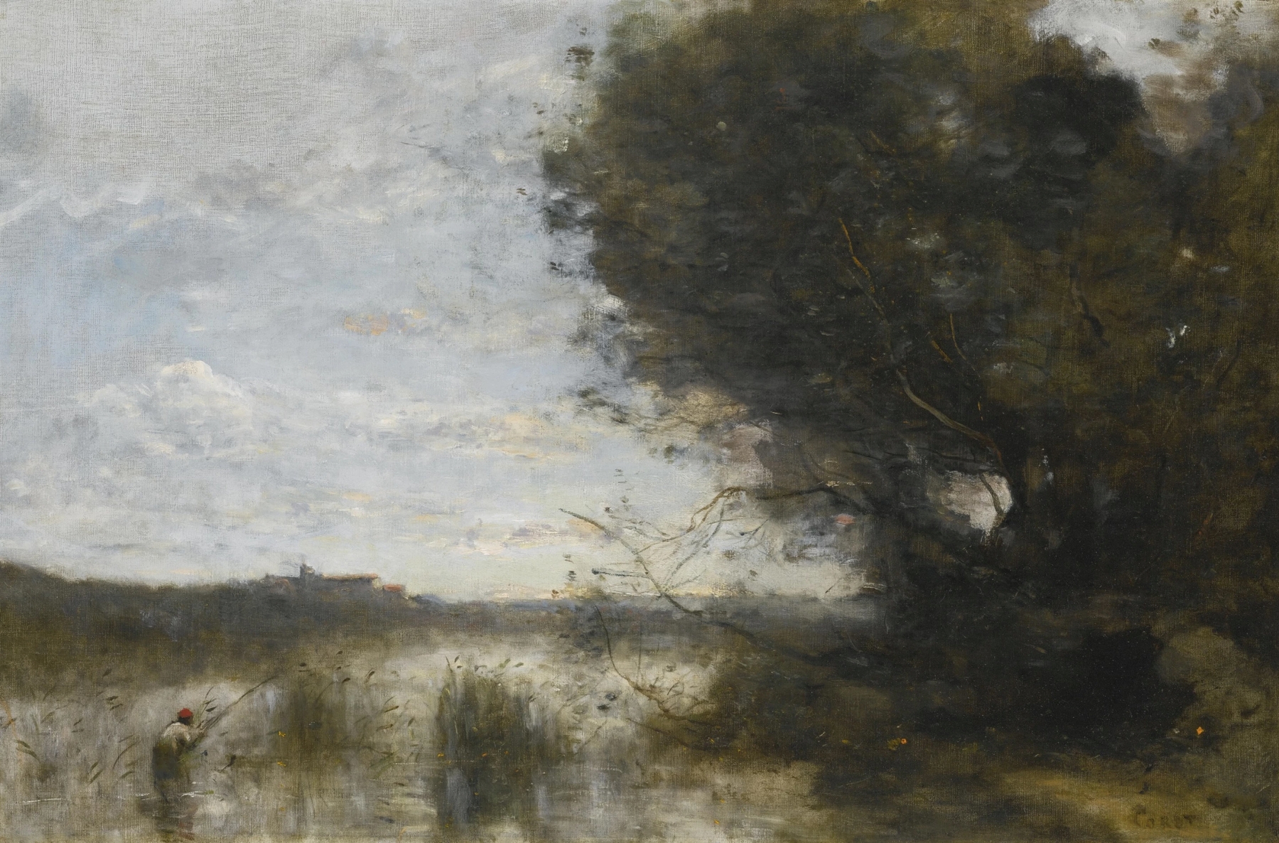 En plein marais, by Jean-Baptiste-Camille Corot, public domain