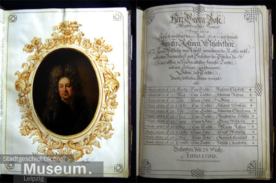 Portrait of Georg Bose, oil on parchment by Johann Heinrich Am Ende