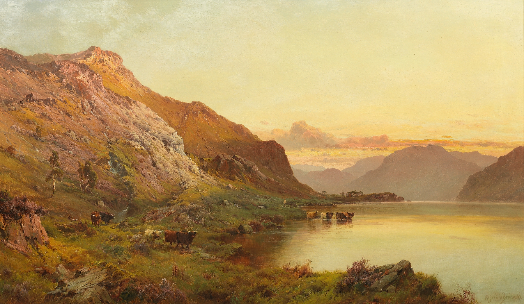 At the foot of Ben Nevis, N.B., by Alfred de Bréanski, public domain