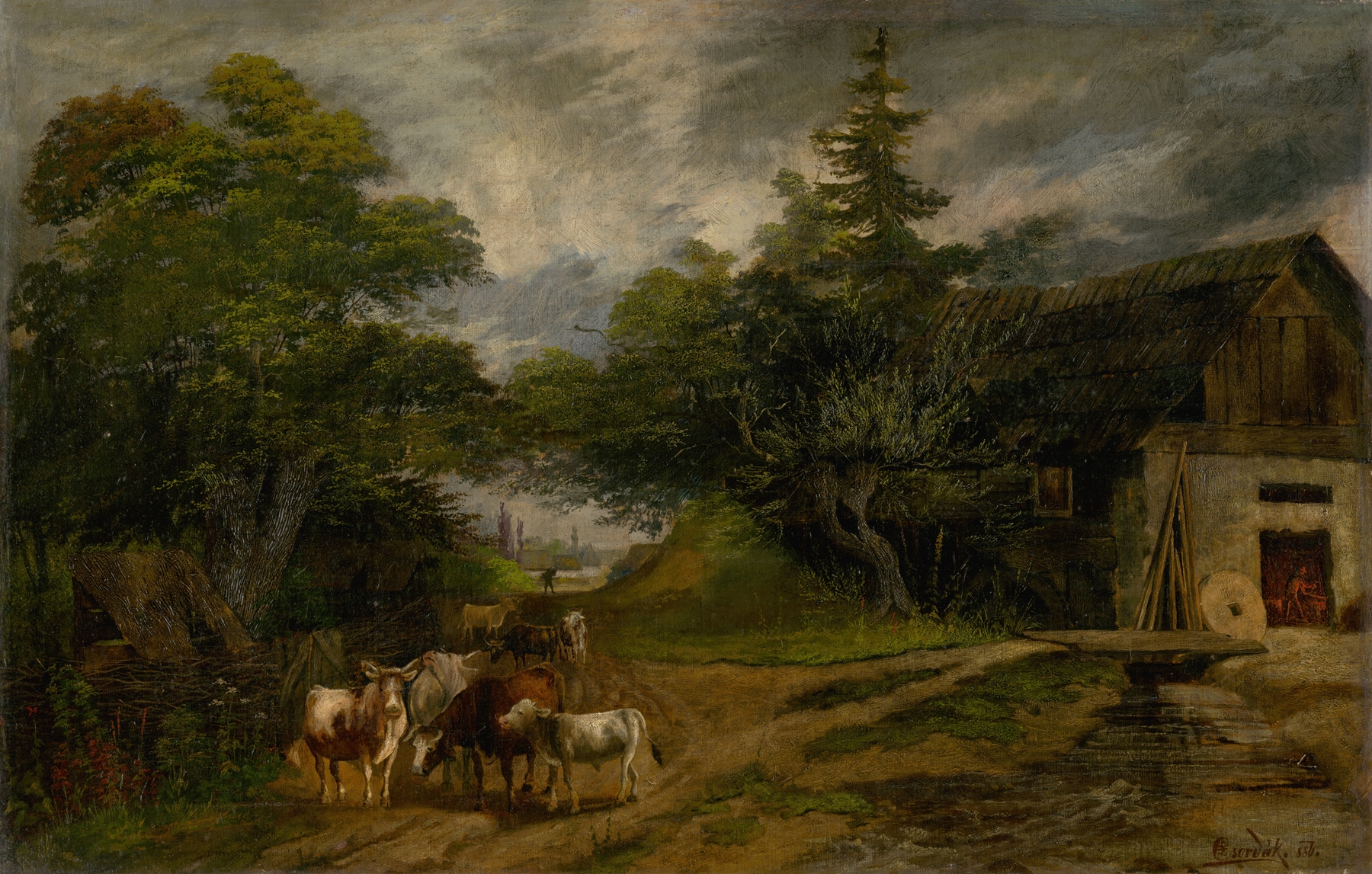 Returning from Pasture, by Ľudovít Čordák, public domain
