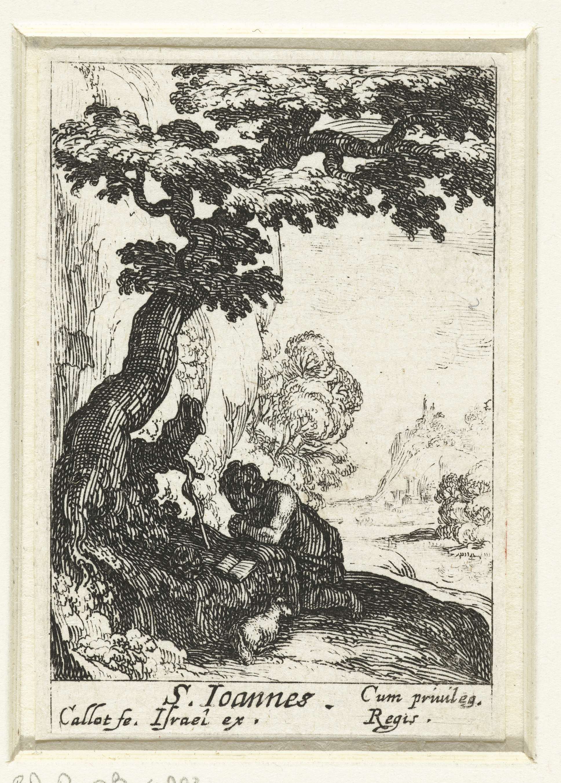 De boetvaardige Johannes de Doper, by Jacques Callot, public domain