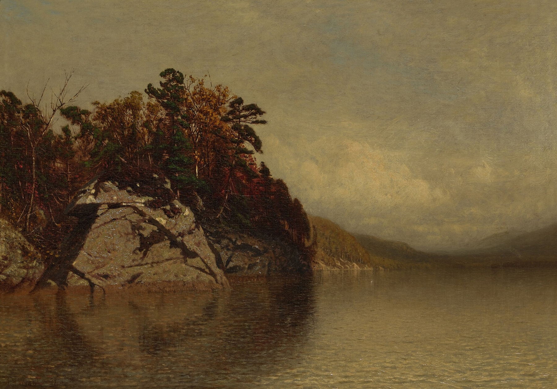 Lake Scene, by Alexander Helwig Wyant, public domain