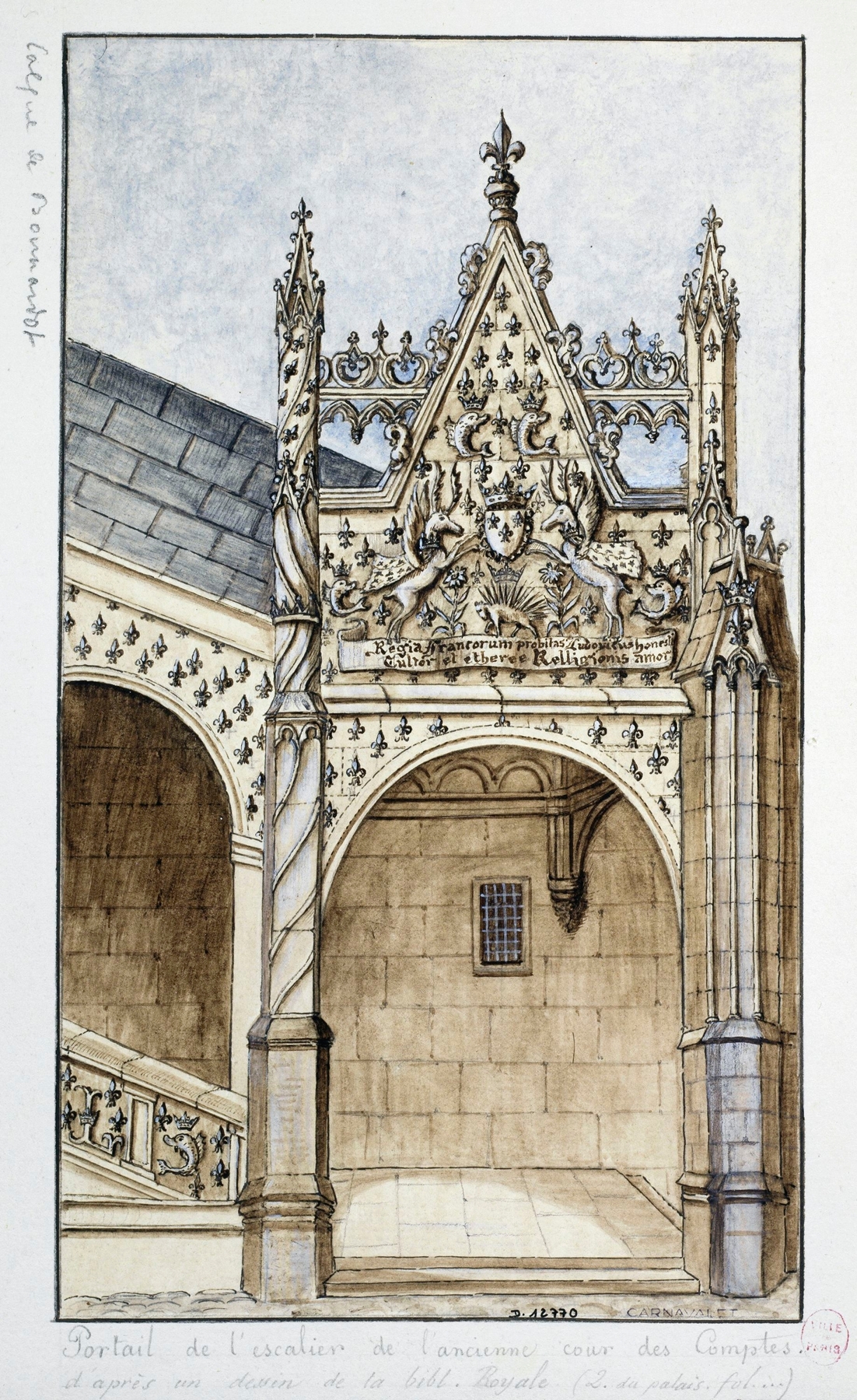 Neoclassicism architecture portal by Alfred Bonnardot