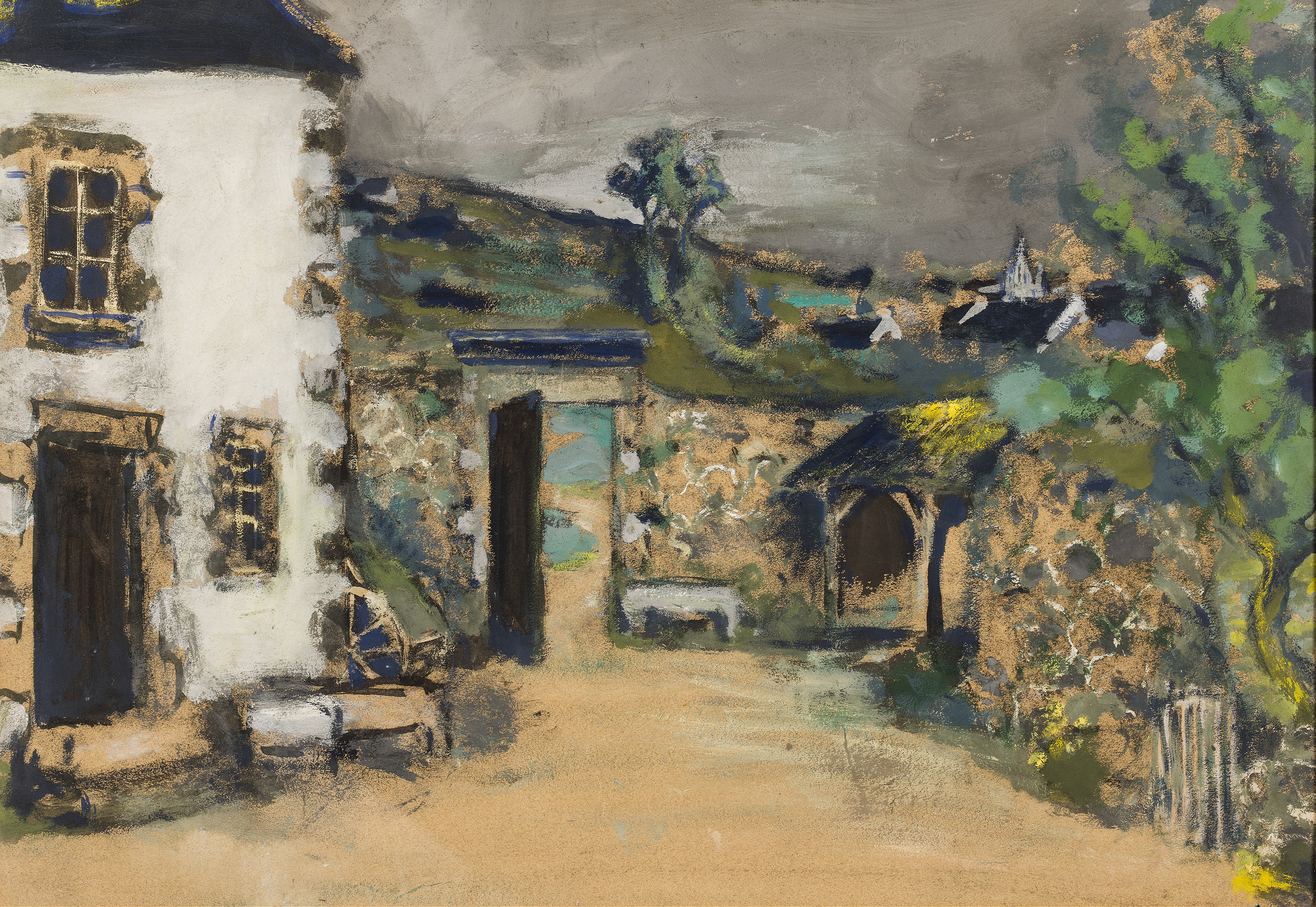Interior scene with soft light and muted colors, oil on canvas by Édouard Vuillard