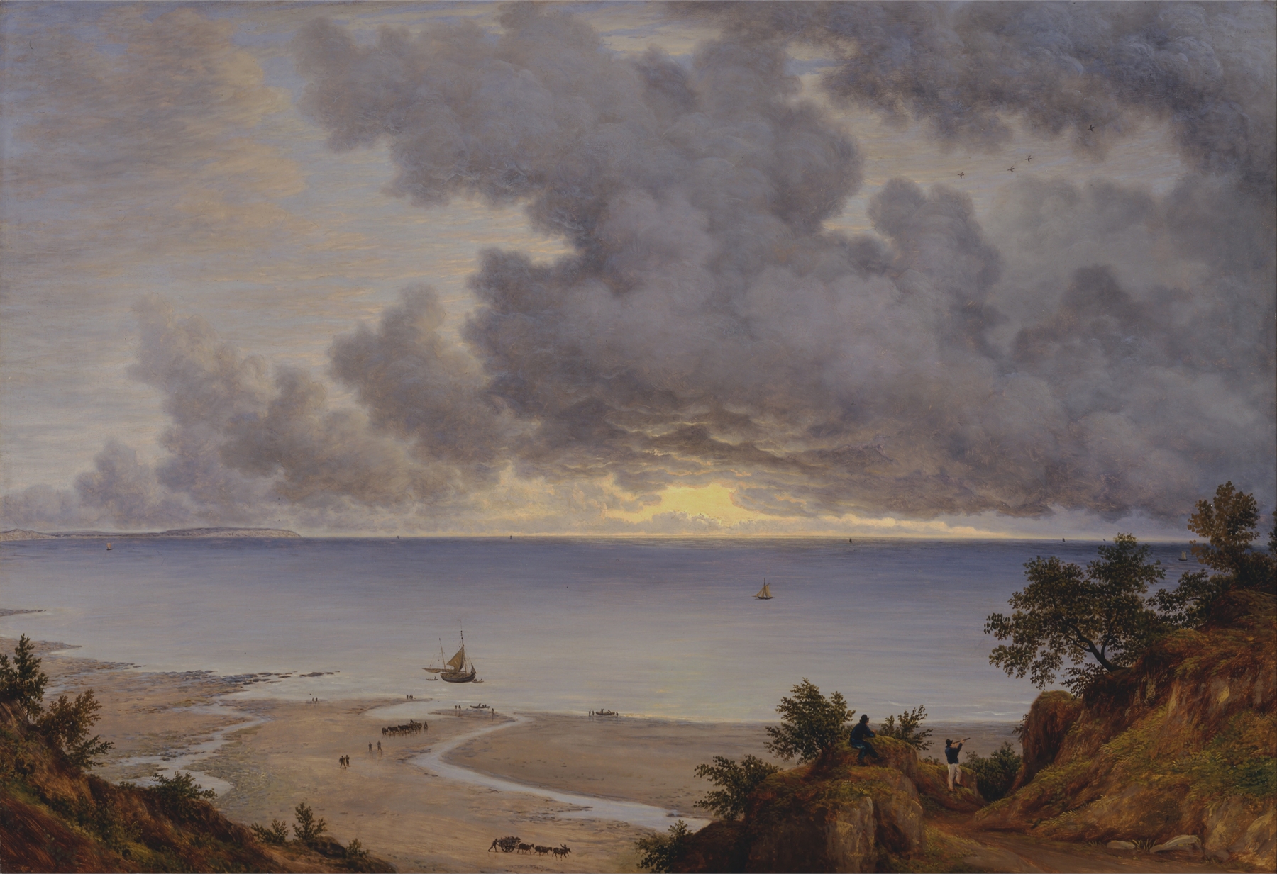 Landscape of Sandown Bay, Isle of Wight by John Glover, oil painting