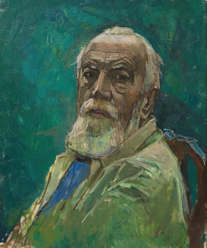 A self-portrait by Carl Moll showcasing a unique expressionist style.