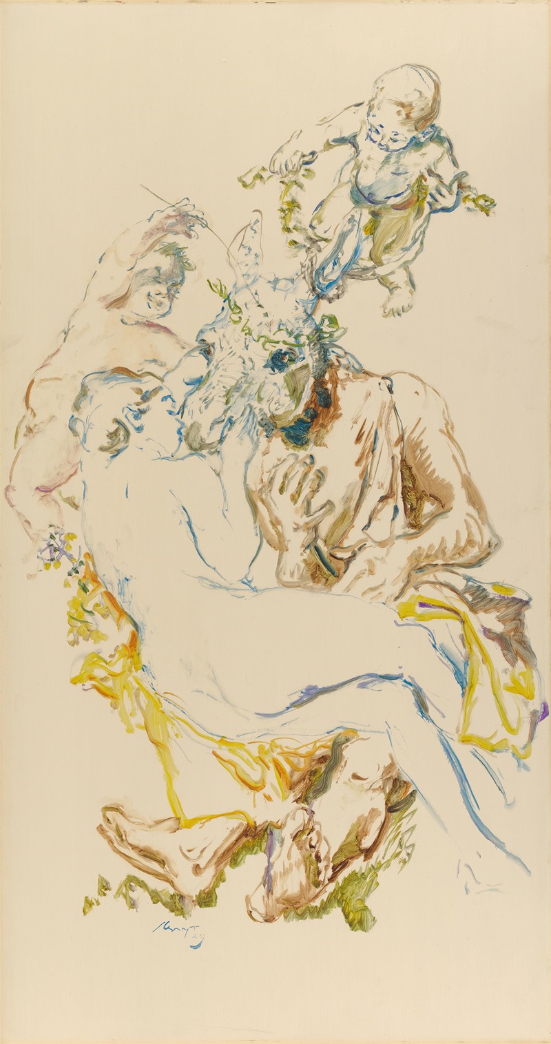 Max Slevogt's painting depicts a scene from Shakespeare's 'A Midsummer Night's Dream'.