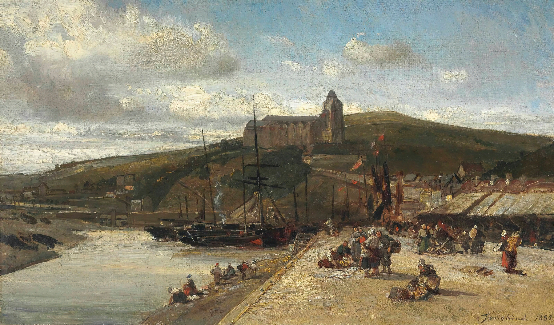 Le Tréport, Le Matin, Normandie, by Johan Barthold Jongkind, public domain