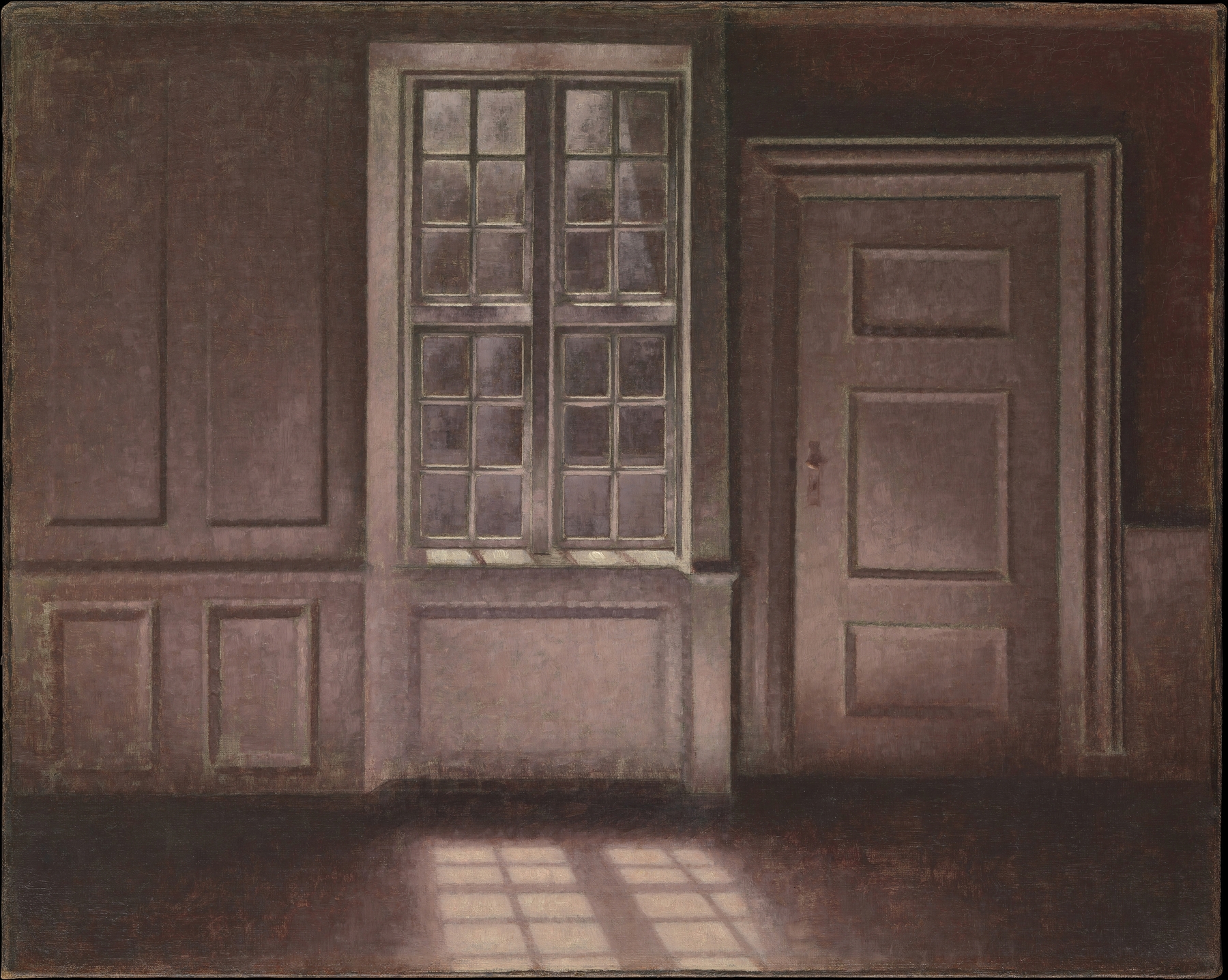 Moonlight, Strandgade 30, by Vilhelm Hammershøi, public domain