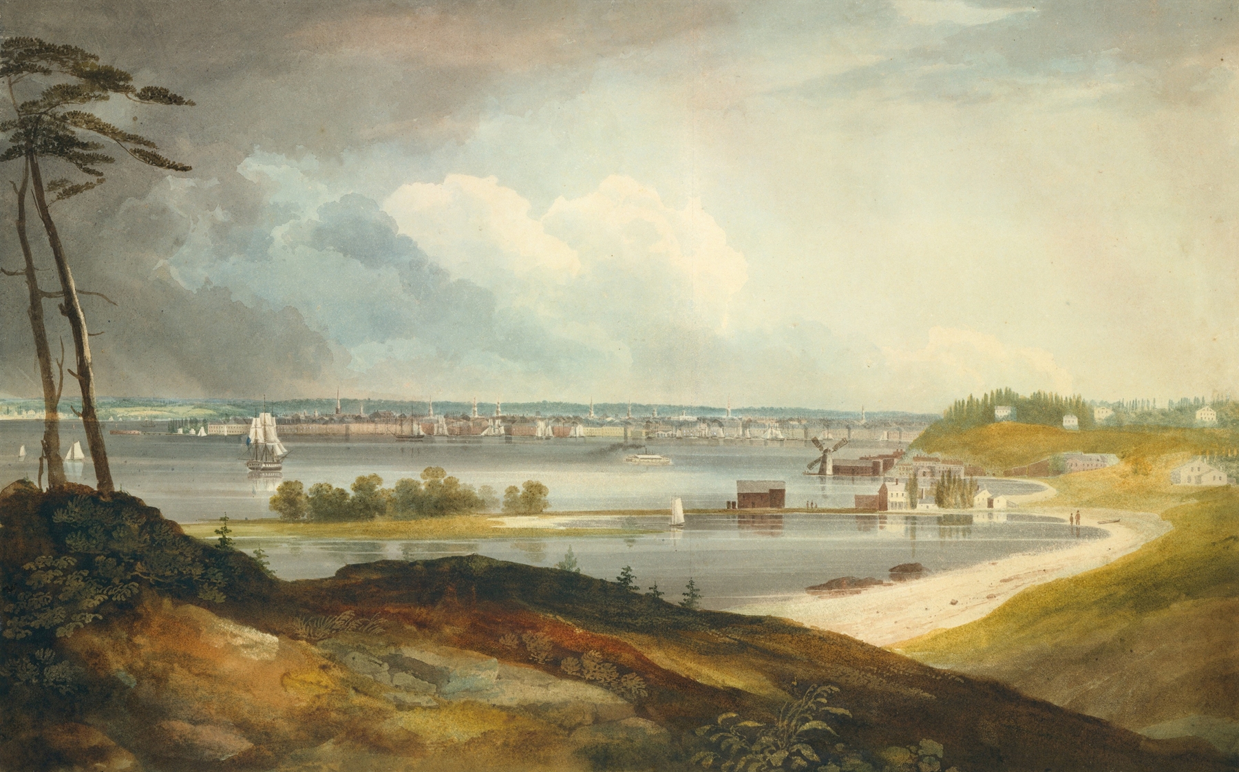 New York from the Heights near Brooklyn, by William Guy Wall, public domain