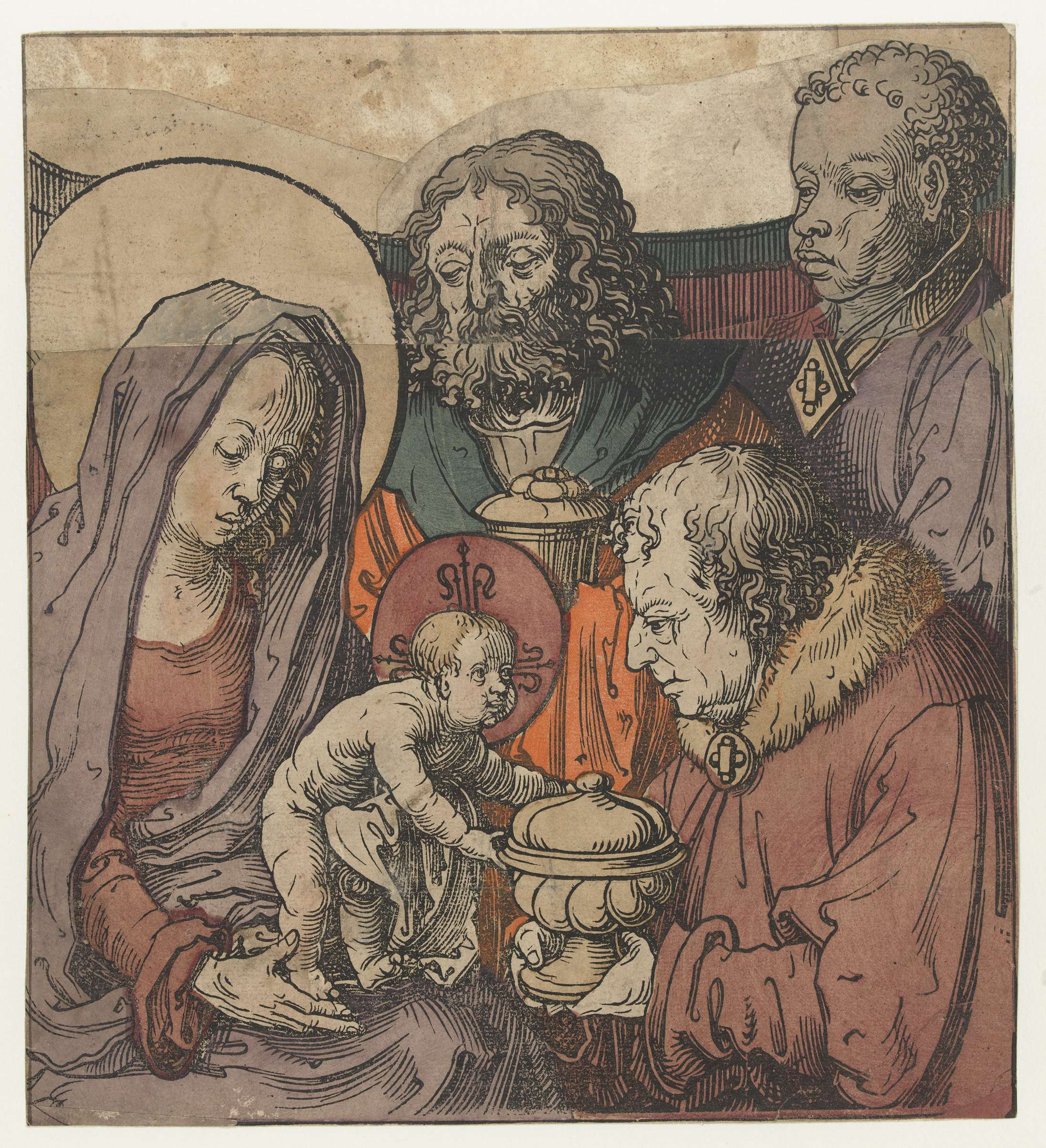 The Adoration of the Magi, by Lucas van Leyden, public domain